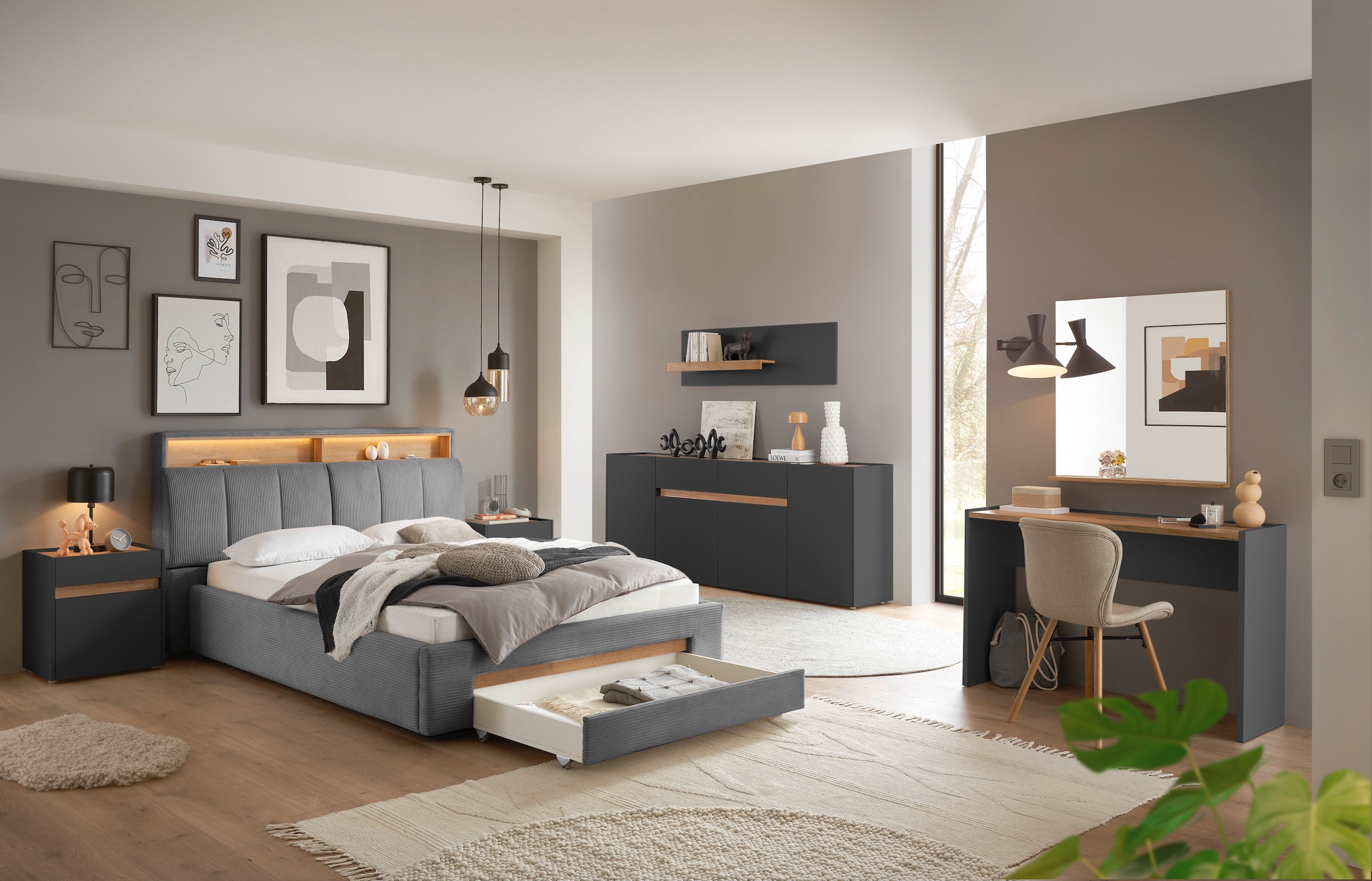 INOSIGN Nachtkommode »CiTY/GiRON, Nachttisch, Nachtschrank, Bestellschrank, Nachtkonsole«, in zwei Farben erhältlich, Stauraumfach und Schublade
