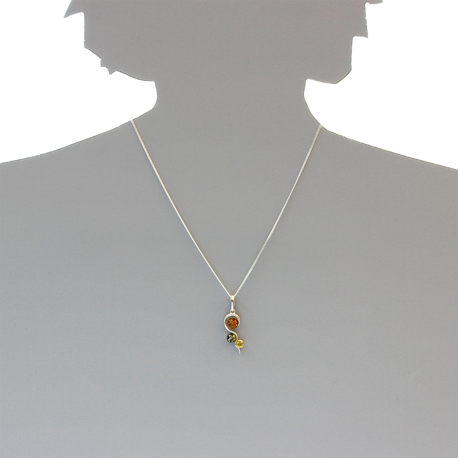 OSTSEE-SCHMUCK Kettenanhänger »- Valentine - Silber 925/000 - Bernstein«