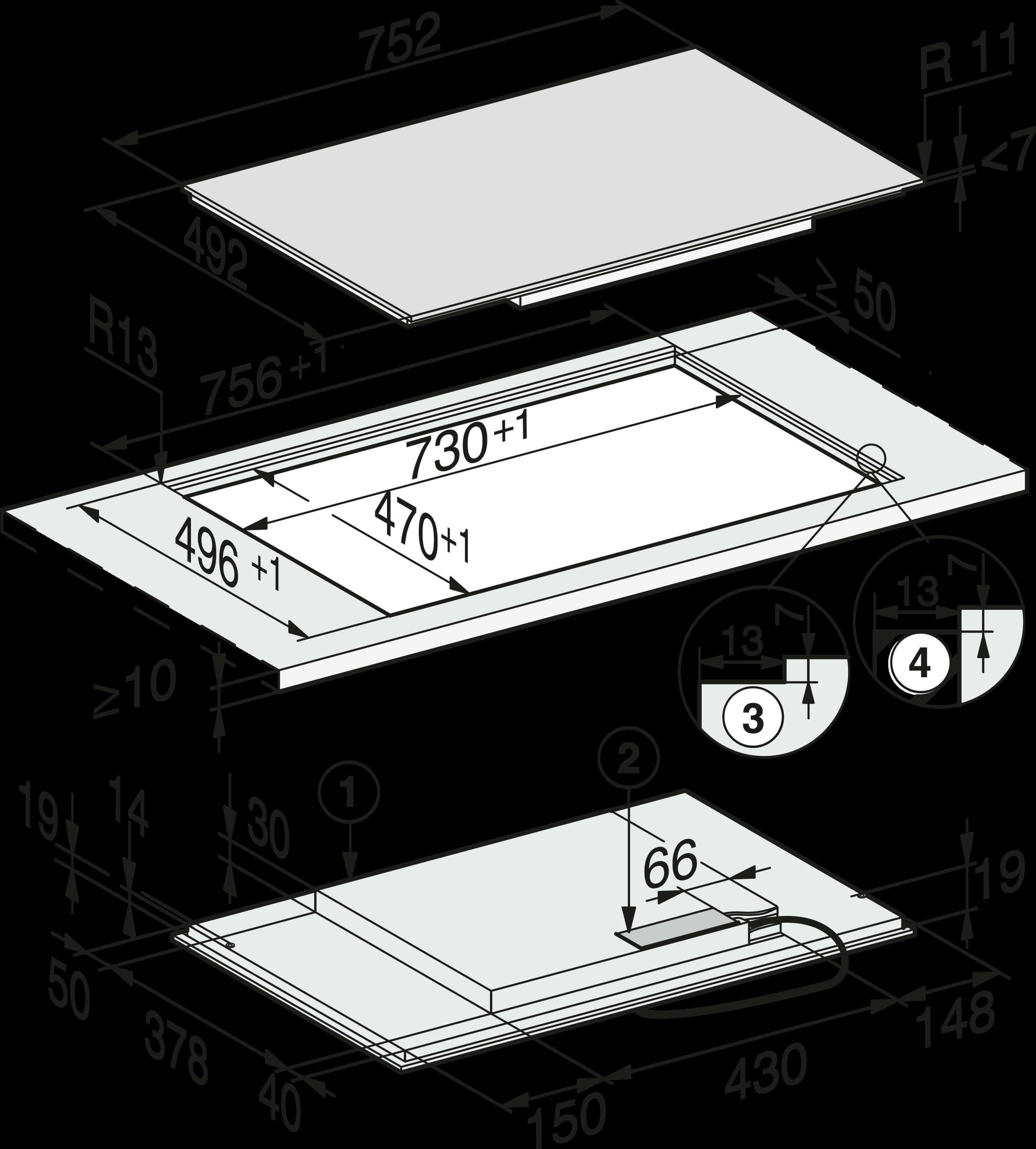 Miele Flex-Induktions-Kochfeld »KM 7414 FX GLAS«