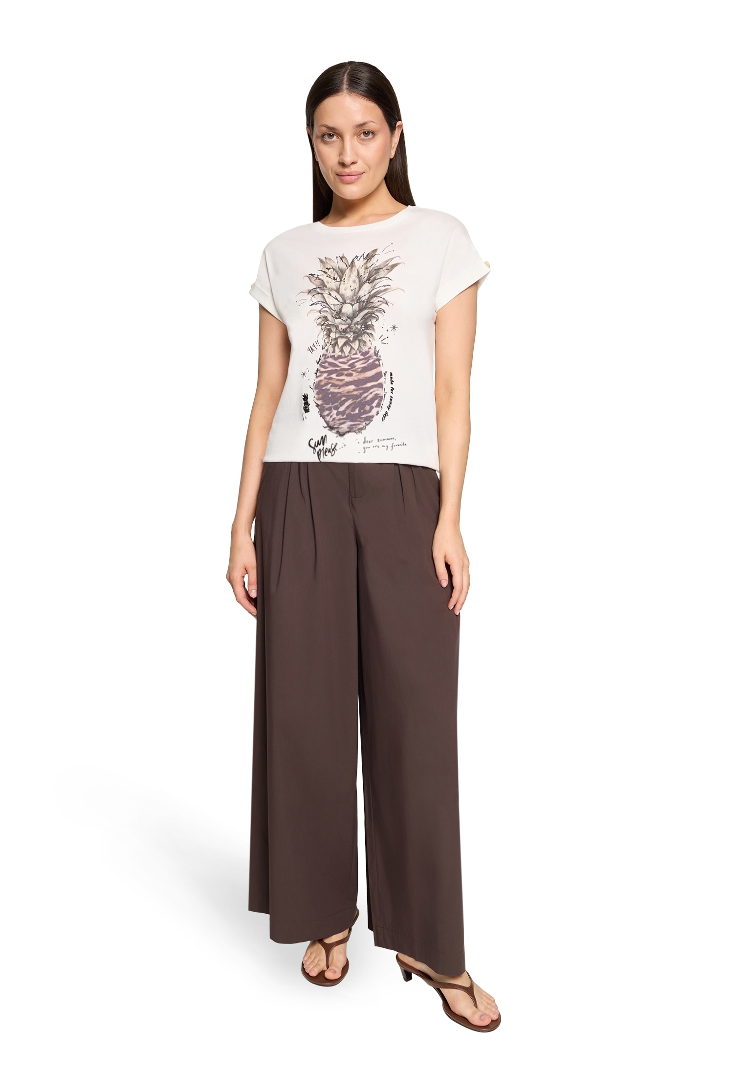 Cartoon Print-Shirt »Printshirt mit Ärmelaufschlag«