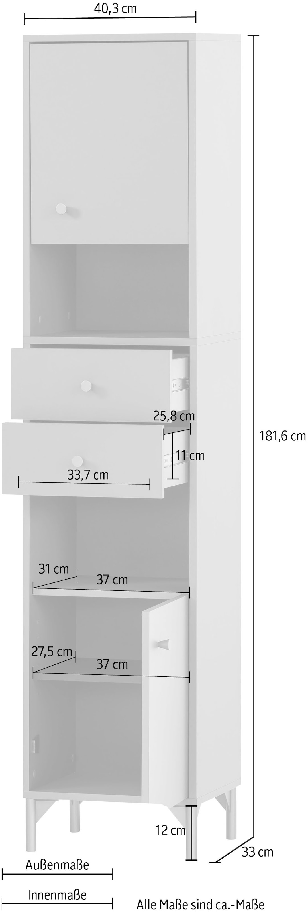 Schildmeyer Hochschrank »Ando«