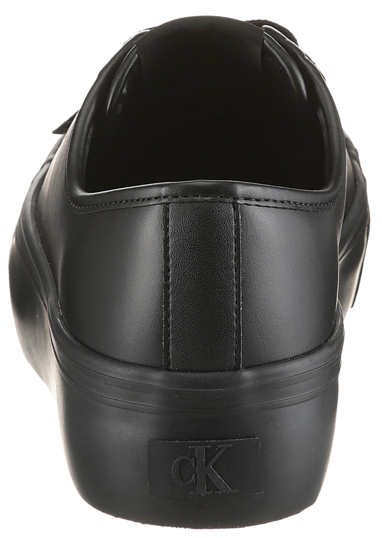 Calvin Klein Jeans Plateausneaker »VULC FLATF LACE UP LTH CK«  Schnürschuh, Halbschuh, Freizeitsneaker mit CK-Logo