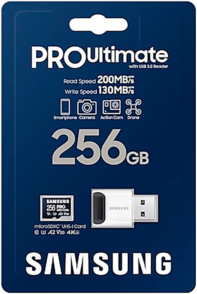 Samsung Speicherkarte »PRO Ultimate microSD 128GB«, (Video Speed Class 30 (V30)/UHS Speed Class 3 (U3) 200 MB/s Lesegeschwindigkeit)