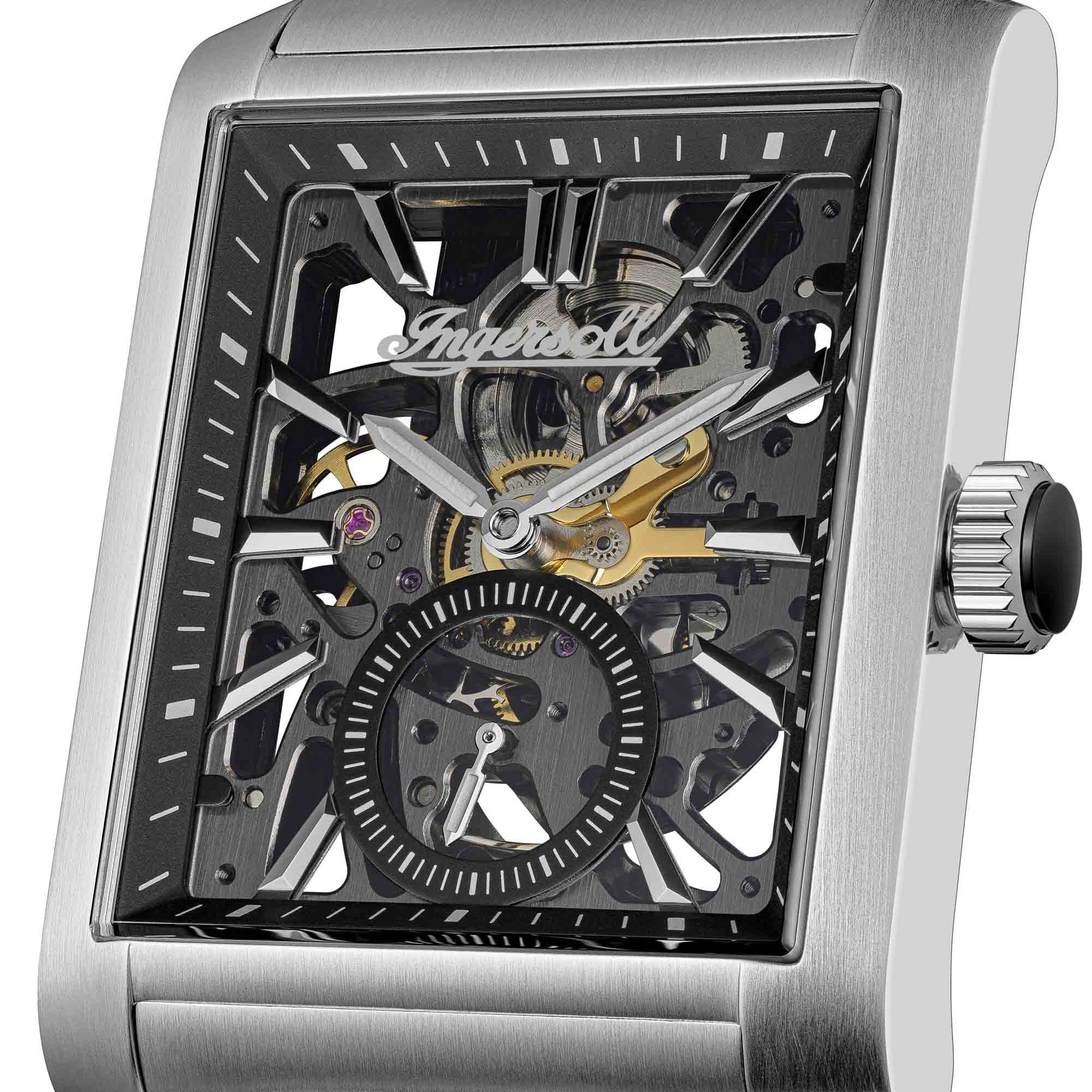 Ingersoll Automatikuhr »The Spur« Armbanduhr, Herrenuhr, Mechanische Uhr, Edelstahlarmband, analog