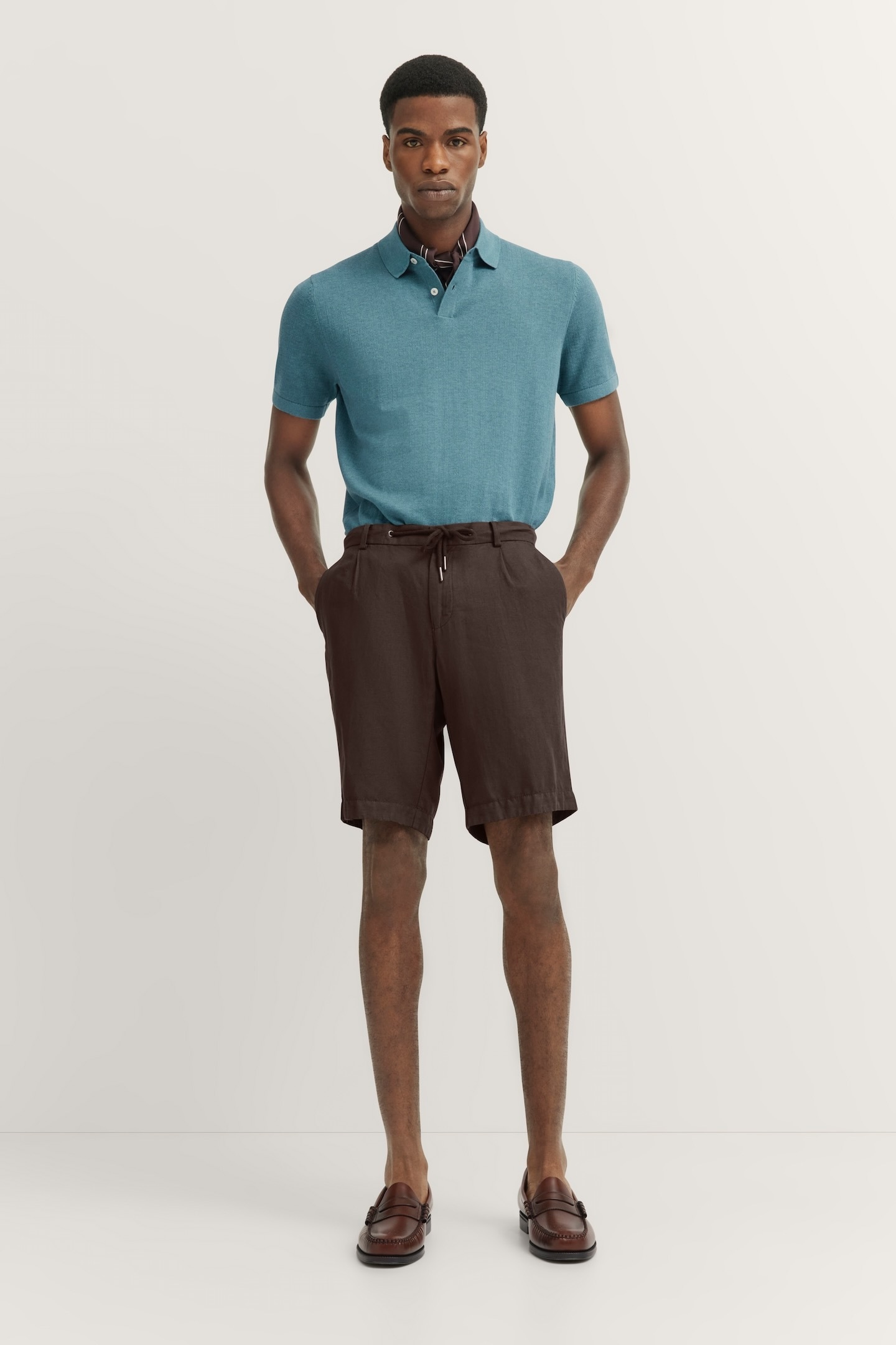 bugatti Bermudas, aus Leinen-Baumwollmix