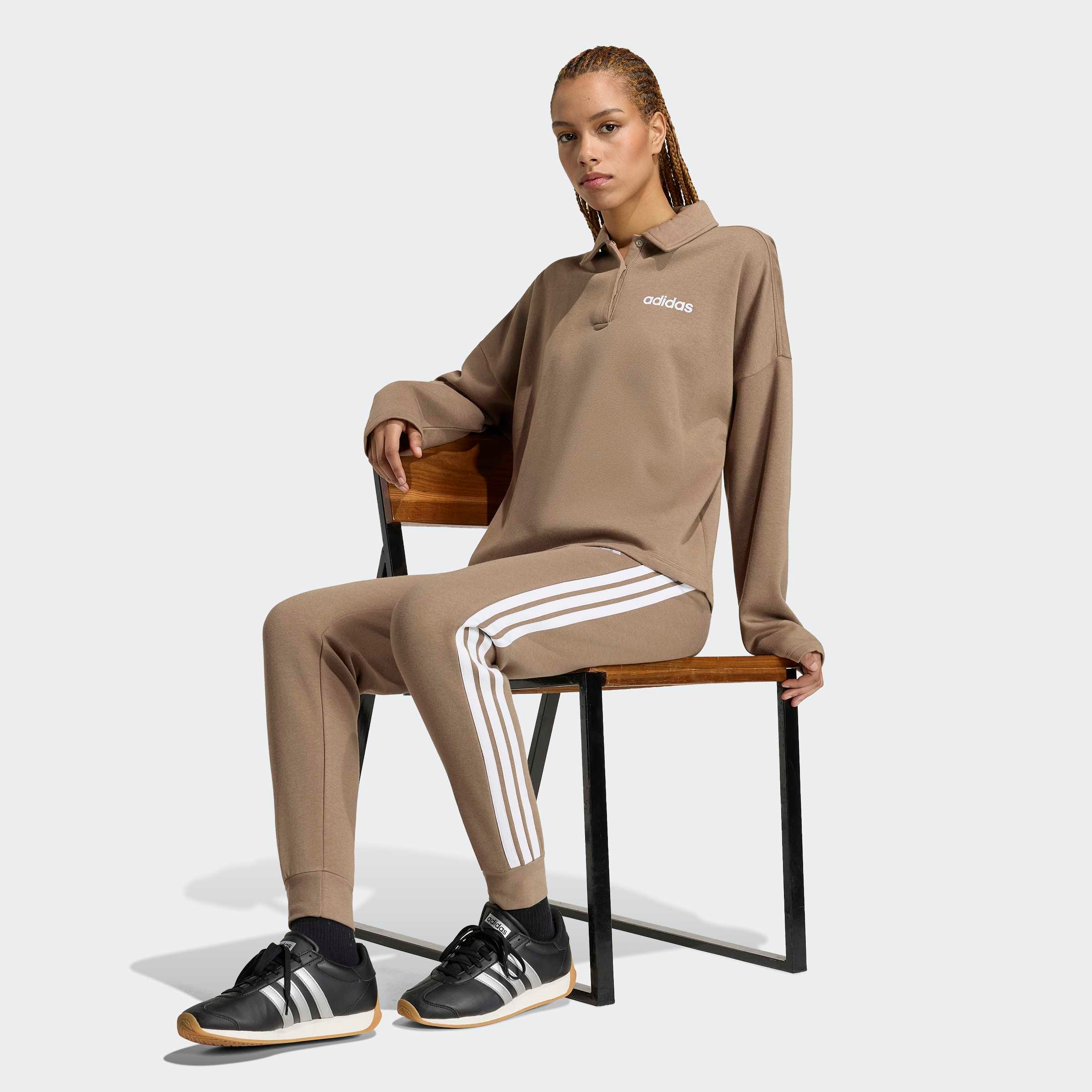 adidas Sportswear Sporthose »ESSENTIALS 3-STRIPES FLEECE SLIM JOGGERS«  schmal geschnitten, für vielseitige Aktivitäten, aus Baumwollmix