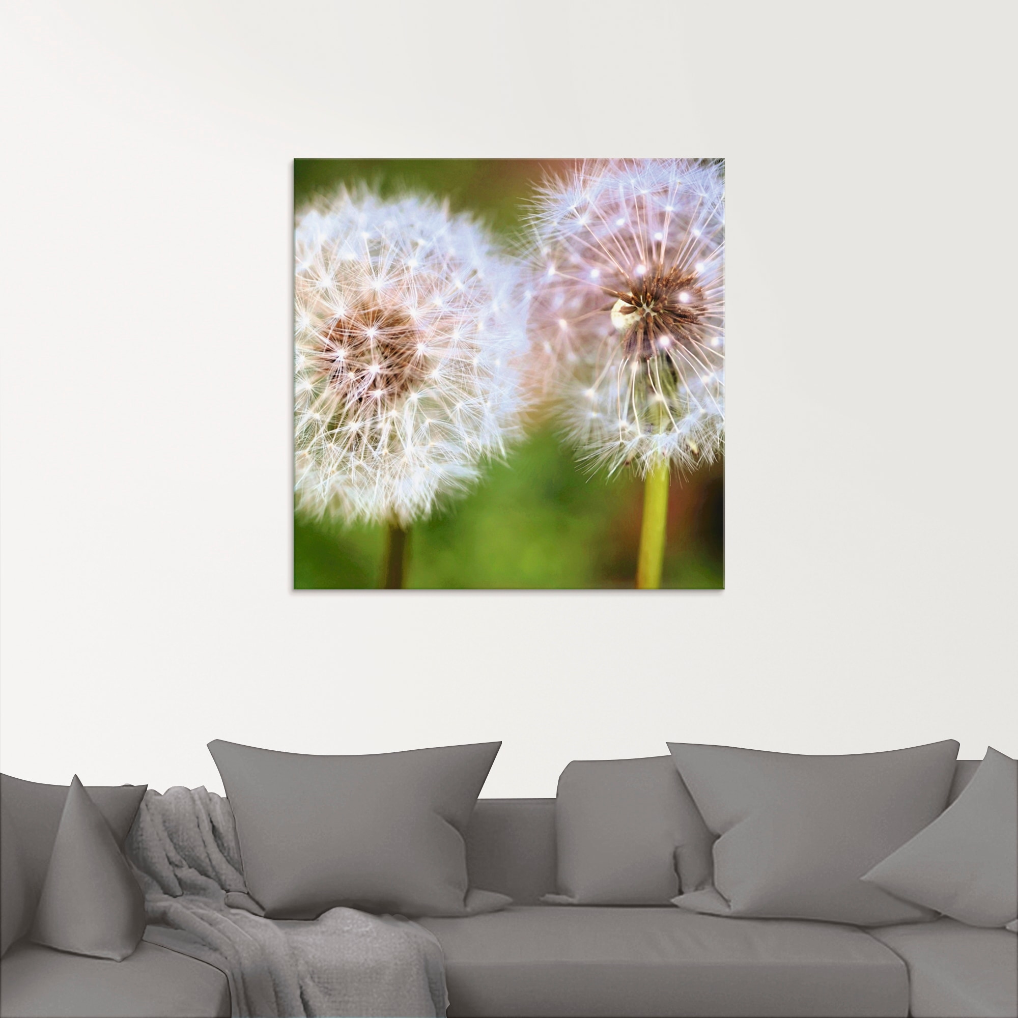 Artland Glasbild »Pusteblume Zweisamkeit«, Blumen, (1 St.), in verschiedenen Größen