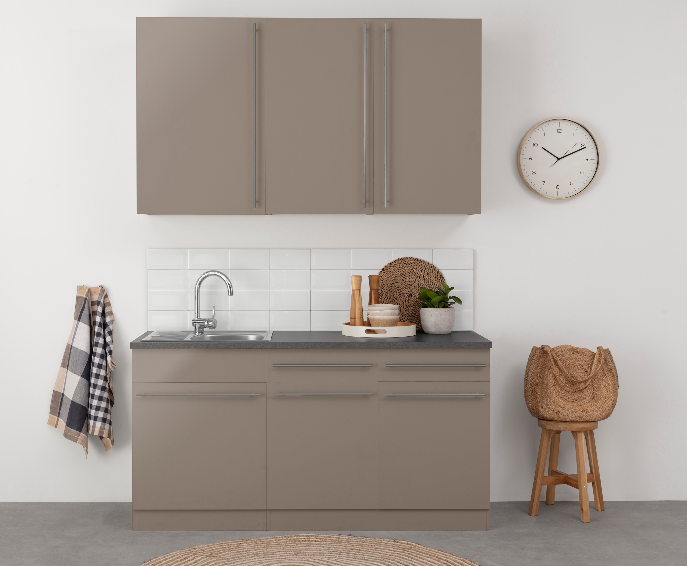 wiho Küchen Pantryküche »Chicago« ohne E-Geräte, Breite 160 cm