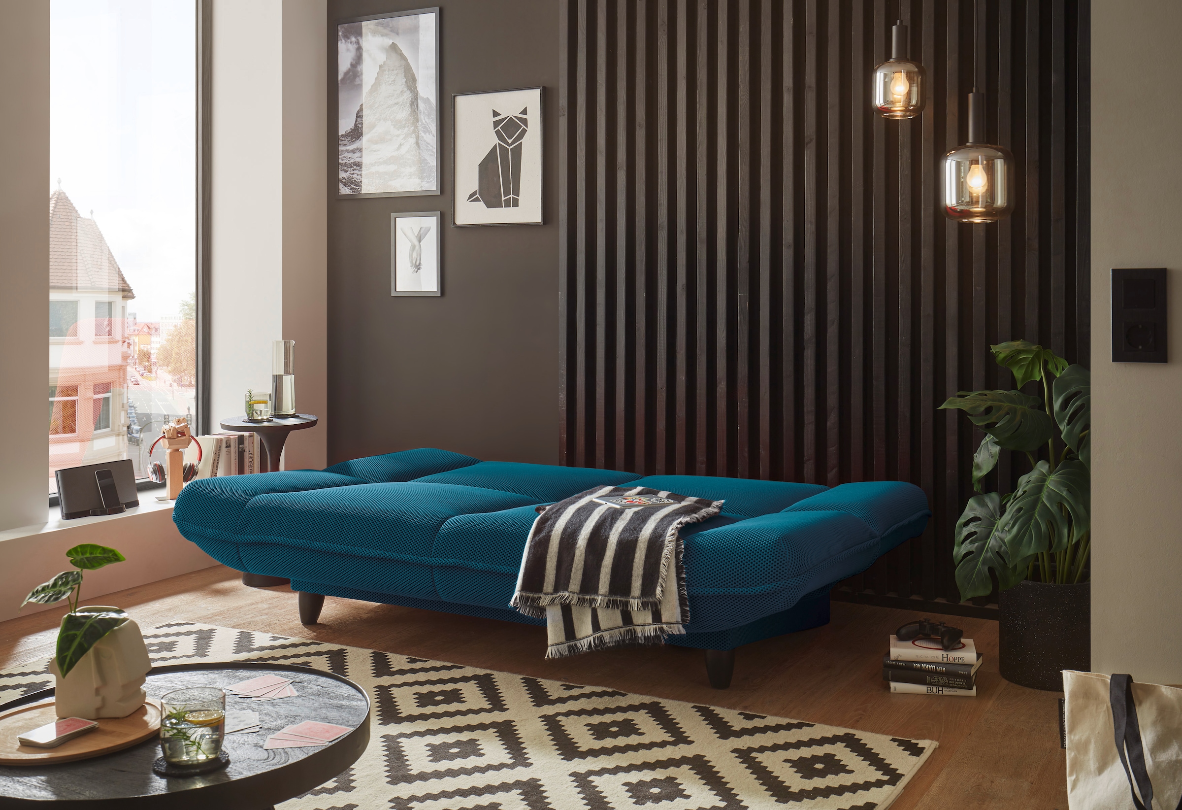 ED EXCITING DESIGN Schlafsofa »Amalia«, mit Bettkasten & 2 Zierkissen