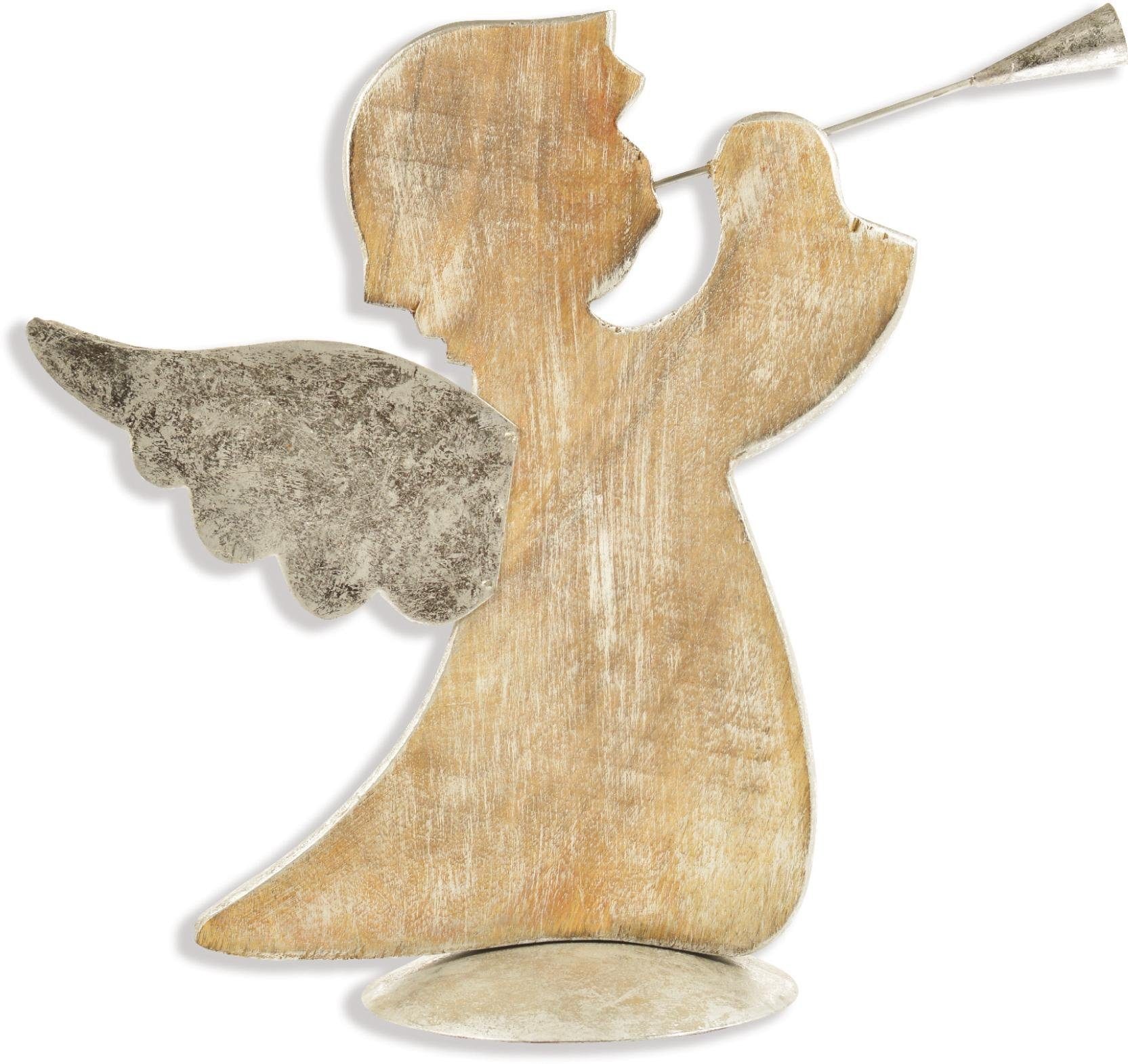 RIFFELMACHER & WEINBERGER Engelfigur »Engel, Weihnachtsdeko«, stehend, mit Trompete