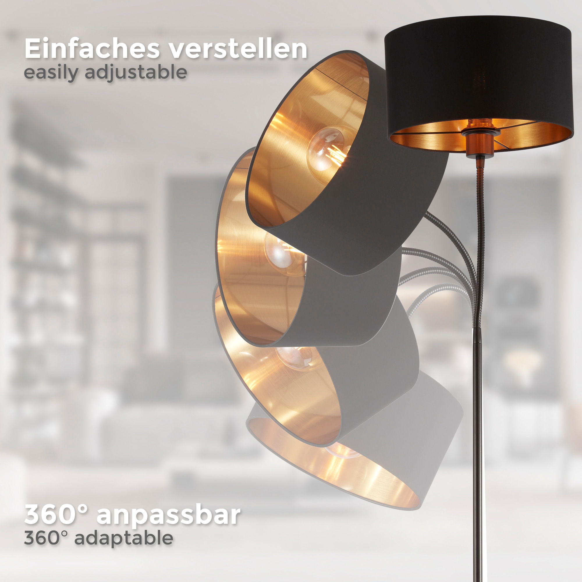 B.K.Licht Stehlampe, für 1 x 40 (ohne E27, Watt kaufen Shop Kabelschalter inkl. Leuchtmittel), OTTO im max. Online