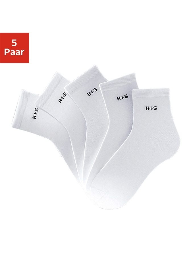 H.I.S Kurzsocken, (5 Paar), mit Bündchen über dem Knöchel