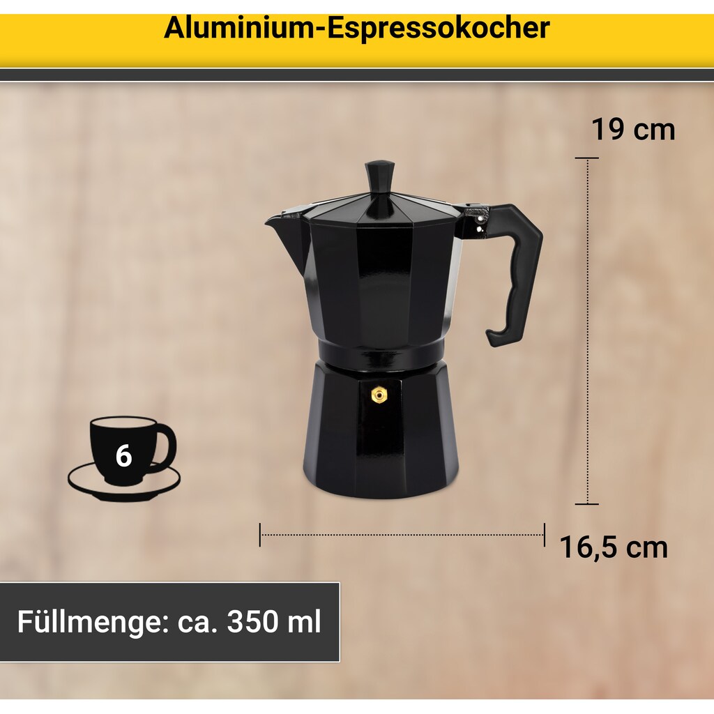 Krüger Espressokocher »Italiano«, 0,35 l Kaffeekanne