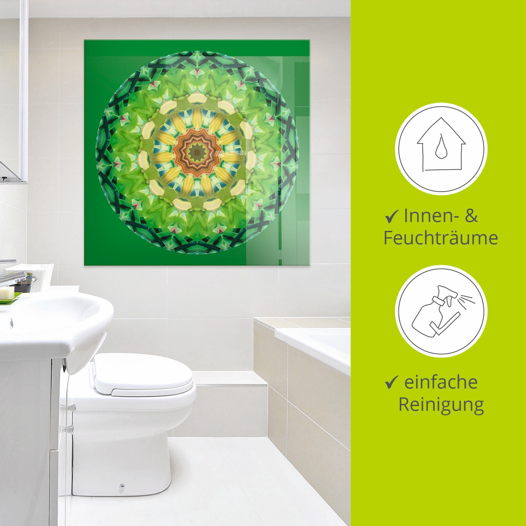 Artland Glasbild »Mandala II«, Muster, (1 St.), in verschiedenen Größen