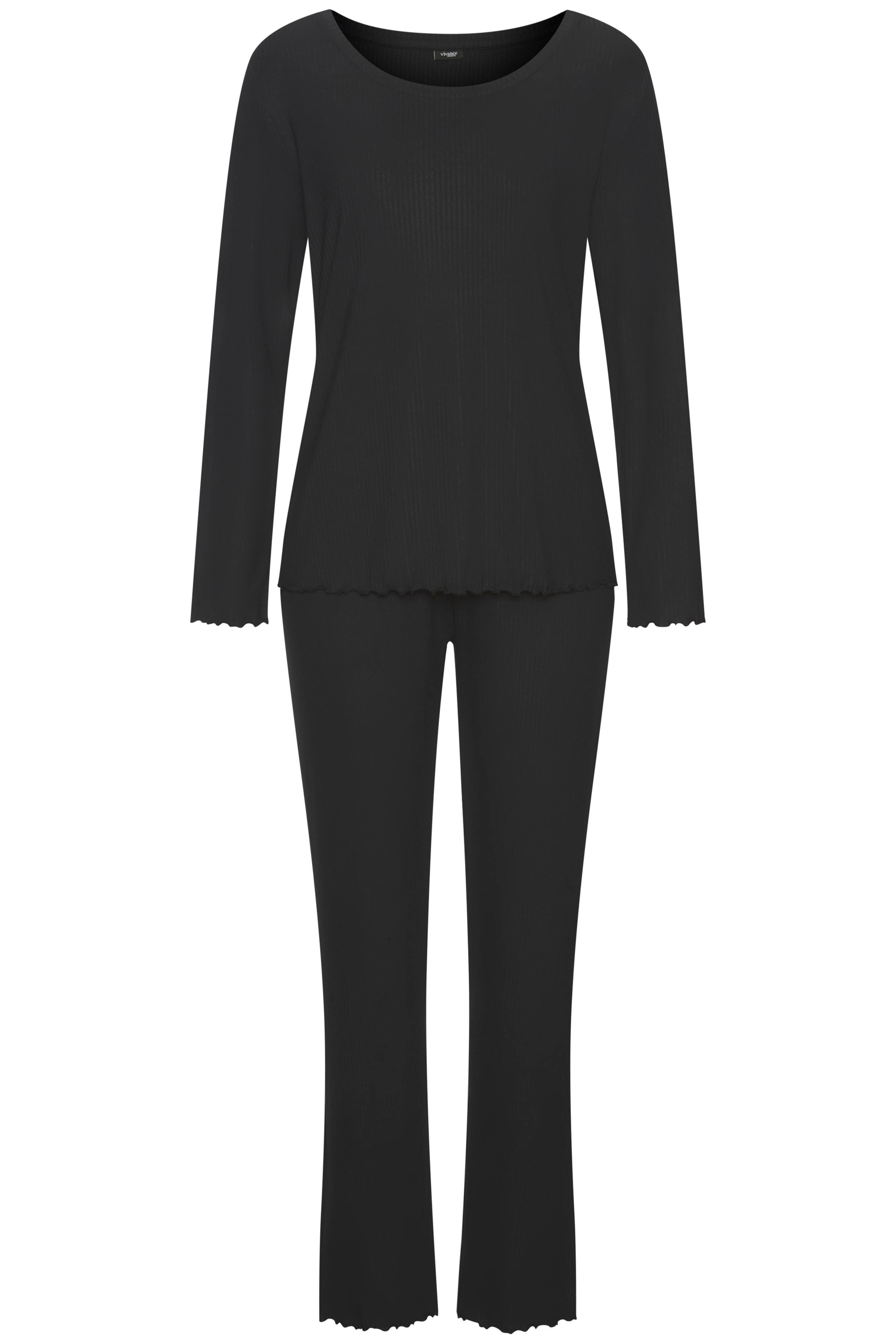 Vivance Dreams Pyjama, mit süßem Babylock-Saum