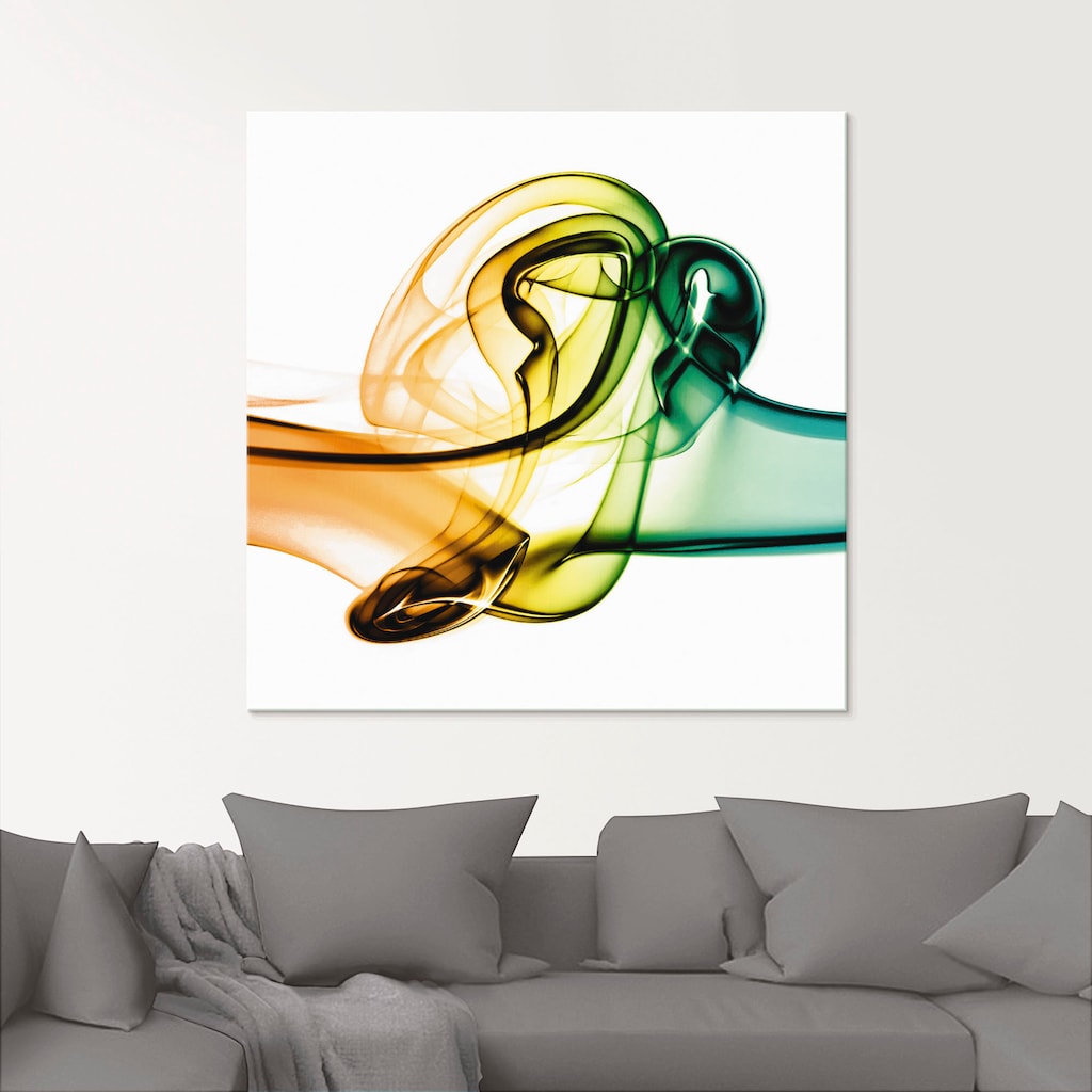 Artland Glasbild »Aufeinanderprallen von Farben«, Gegenstandslos, (1 St.)