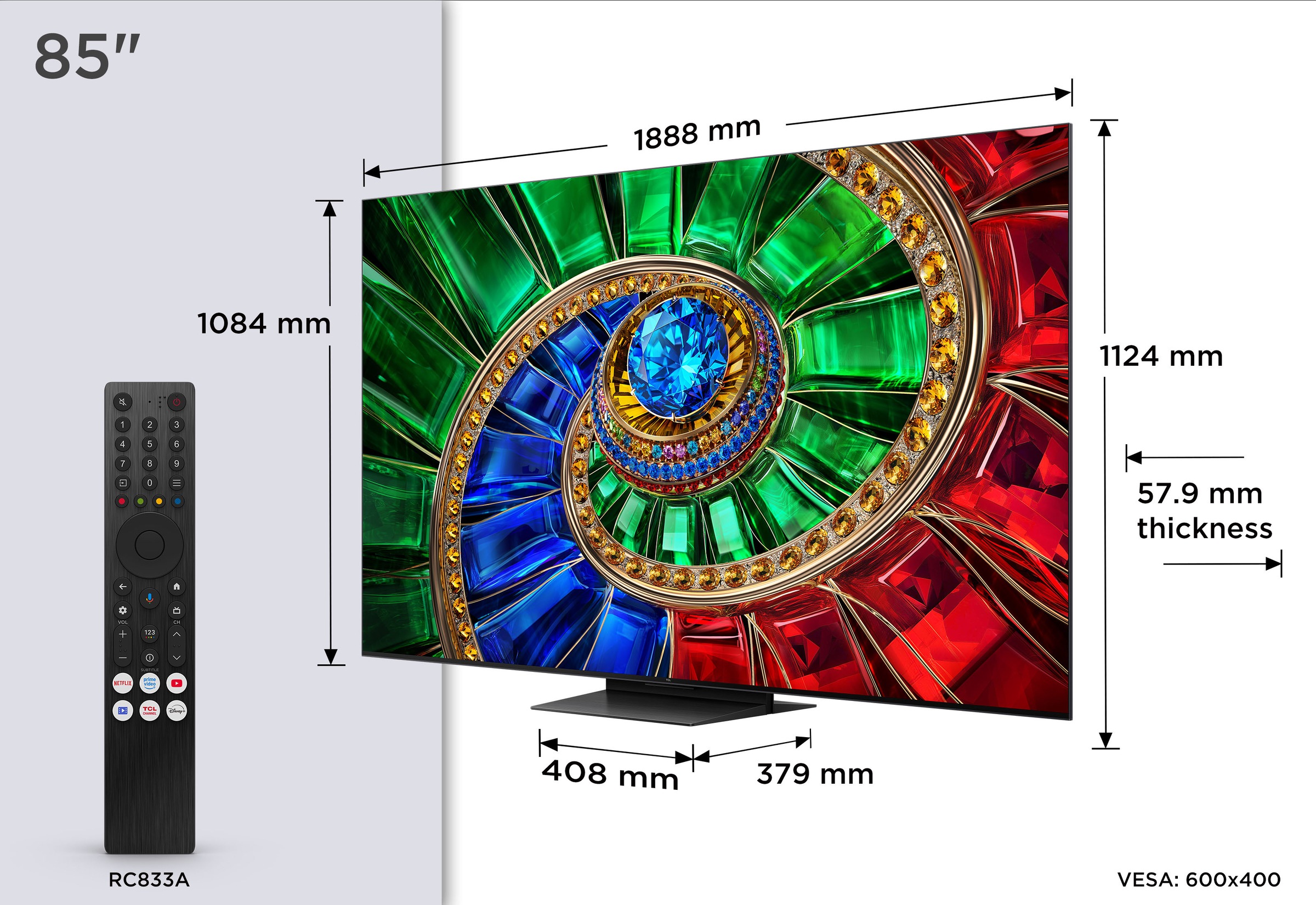 TCL Mini-LED-Fernseher »85RM7LX1« 215 cm/85 ″