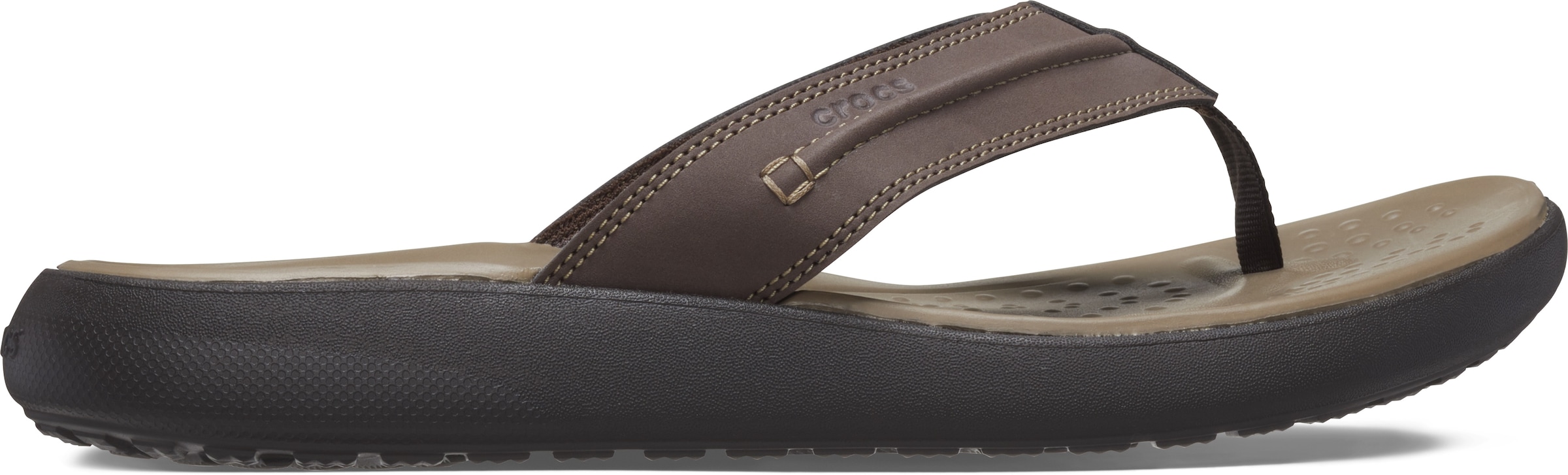 Crocs Zehentrenner »Yukon Vista II Flip«, Sandale, Sommerschuh mit Ziernaht