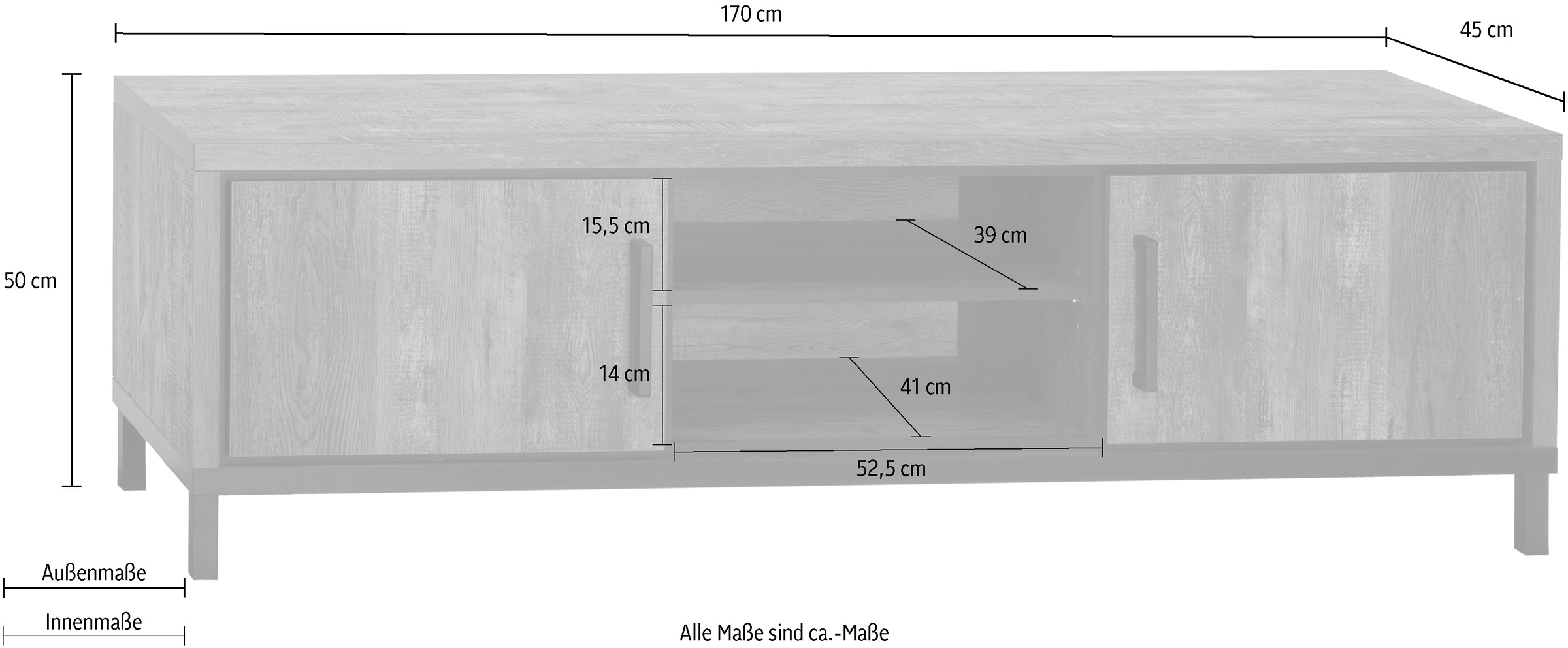 OMG Design TV-Schrank »Vasto Lowboard«, mit Soft-Close, in zwei Breiten