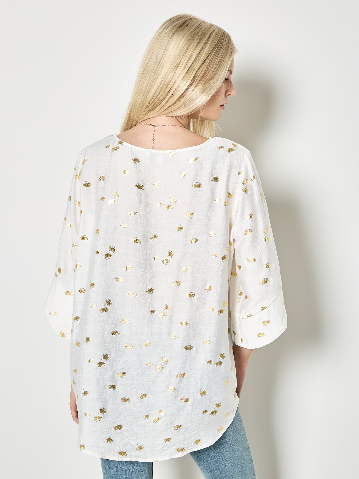 Apricot Klassische Bluse »Bluse« mit Goldfolien-Print