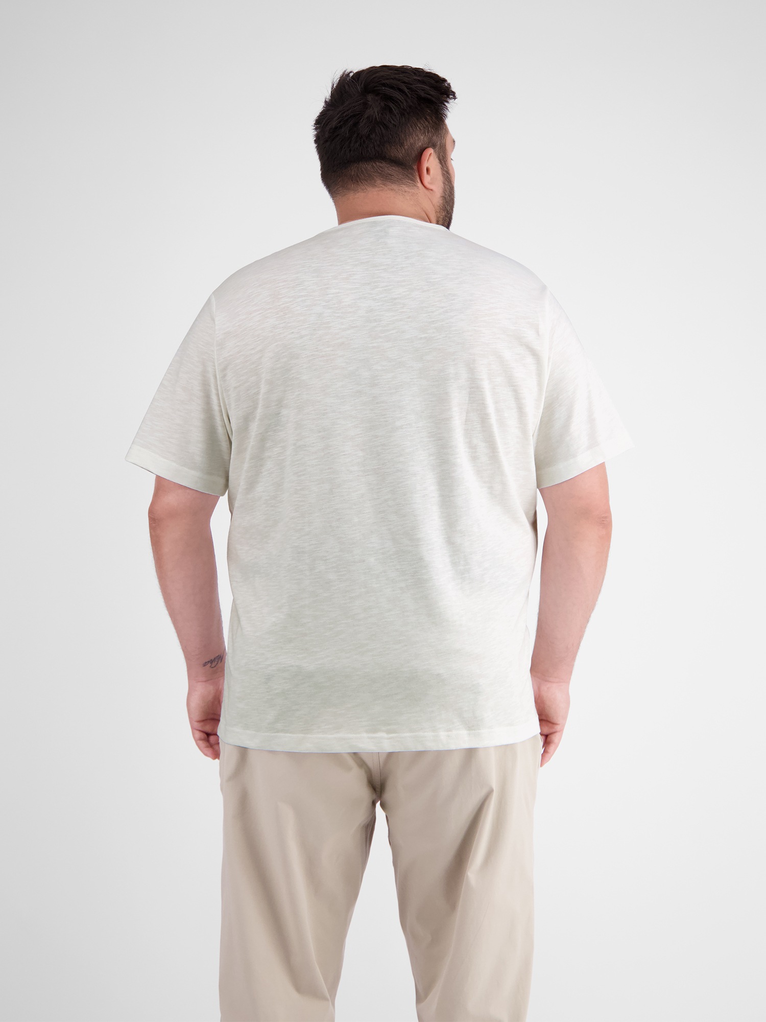 LERROS Henleyshirt »LERROS Unifarbenes Serafino-Shirt in Großen Größen«