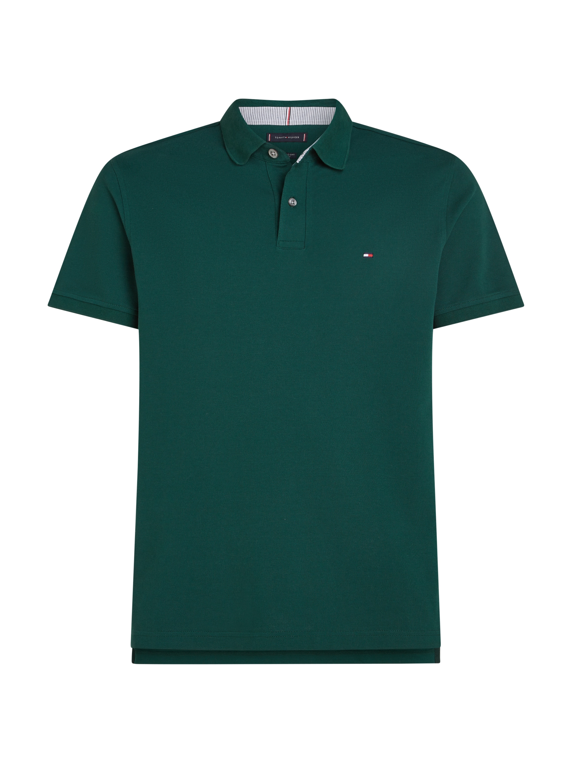 Tommy Hilfiger Poloshirt »1985 REGULAR POLO mit Kontraststreifen und Knopfleiste«, unifarben, sportlich, regular fit, Baumwollmix, Polokragen