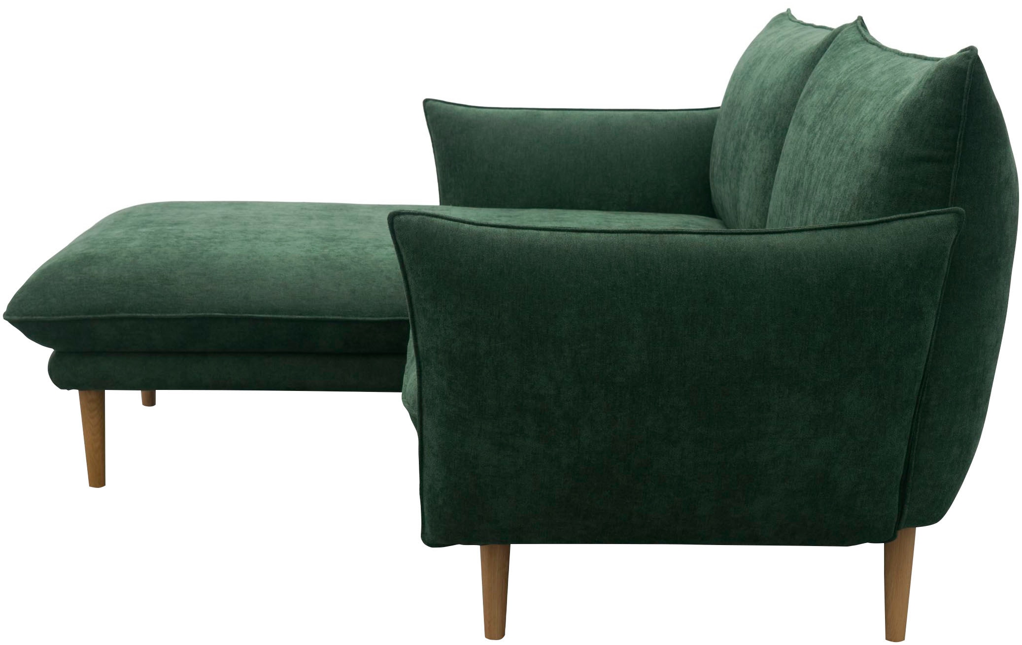 DOMO collection Ecksofa »100 032 kompakte Stellmaße, Breite 200cm, schmale Armlehnen, L-Form«, bodenfrei, 19cm hohe Holzfüße