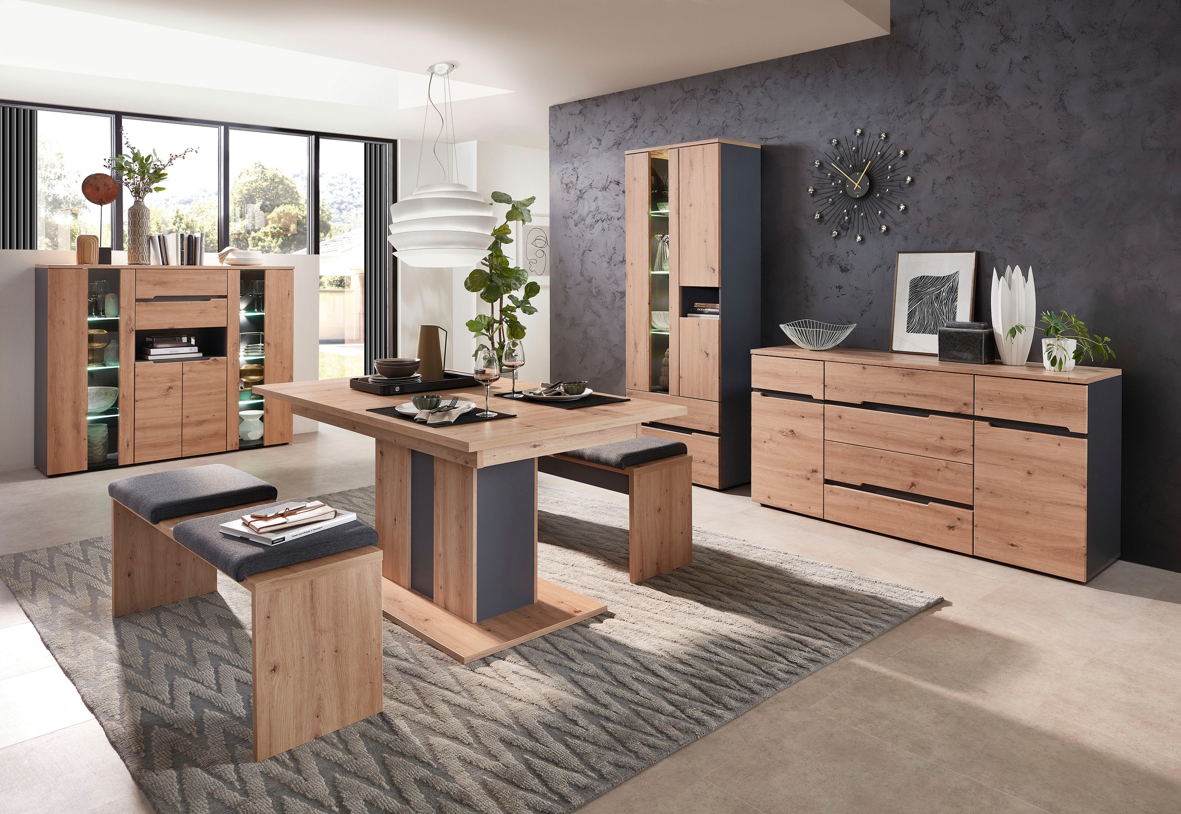 Innostyle Essbank »Memphis Sitzbank, 130x49x40cm (B/H/T)« 1 Stk. tlg. 2 Klemmkissen