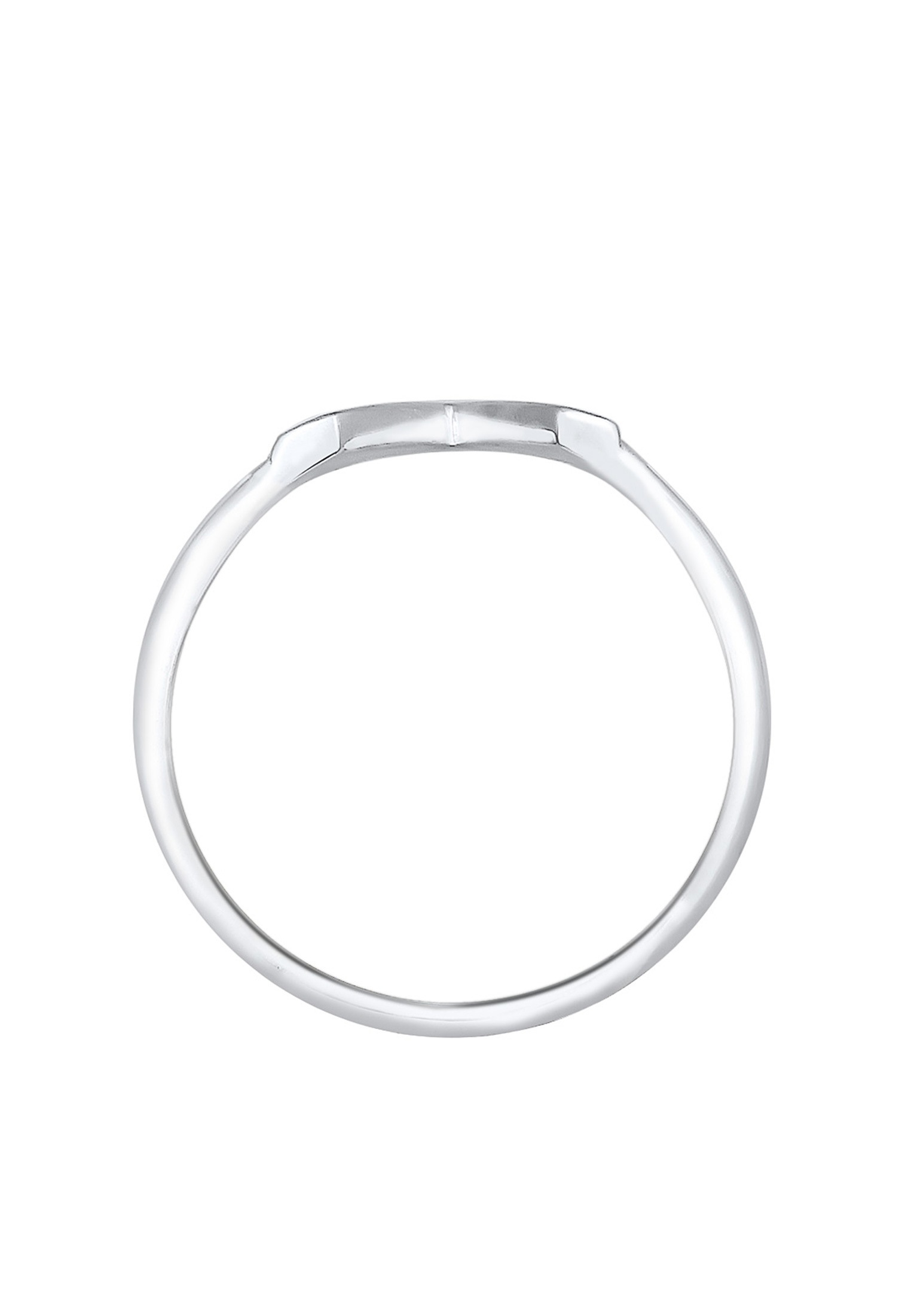 Elli Silberring »Ring V-Form Matt Basic 925 Silber«