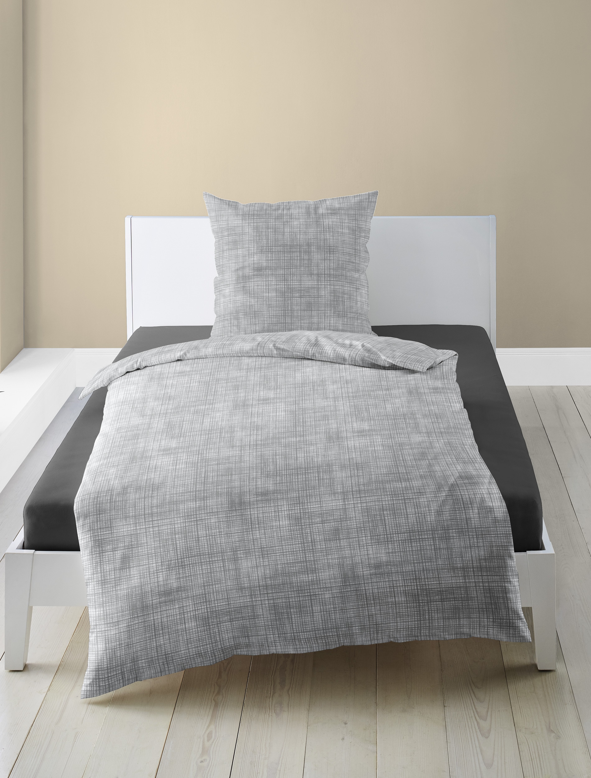 BIERBAUM Bettwäsche »4172« 2 Stk. tlg. Mako-Satin, 100 % Baumwolle, pflegeleicht