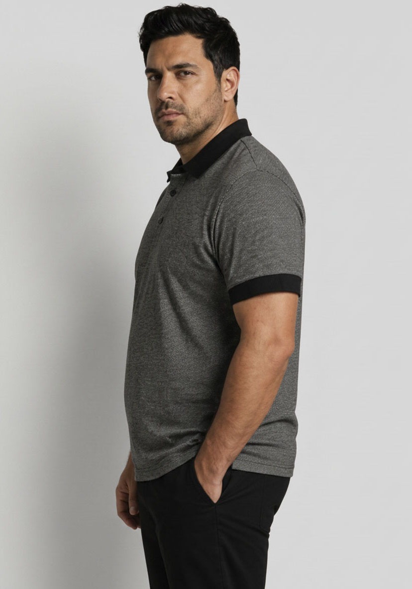 Man's World Plus Poloshirt »auch in Grosse Größen bis Gr. 7XL Ärmel-Fit« Regular Fit, Kurzarm, mit Seitenschlitzen, gemustert