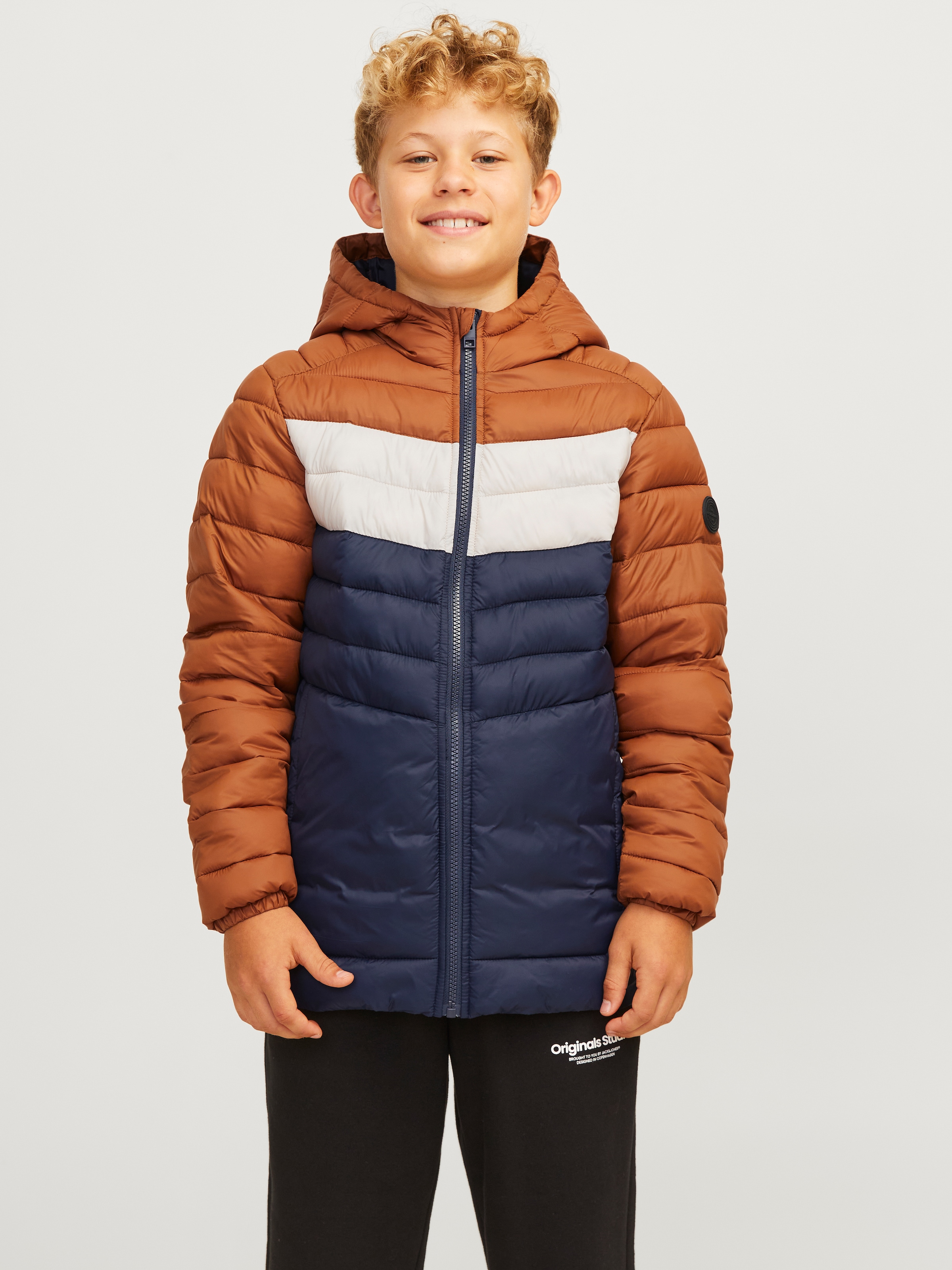 Steppjacke »JJESPRINT PUFFER HOOD NOOS JNR«, mit Kapuze