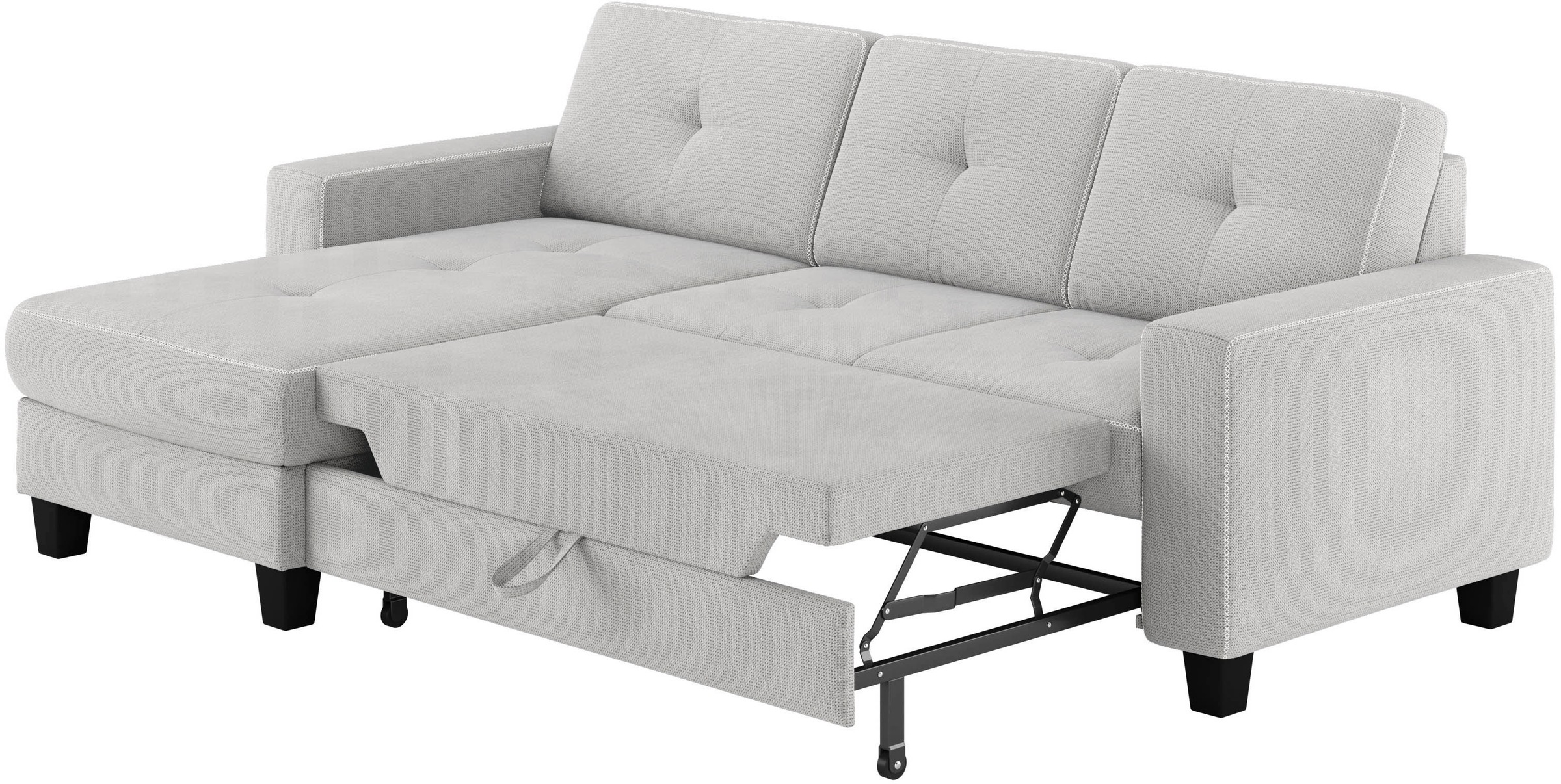 Places of Style Ecksofa »Varese«, wahlweise mit Bettfunktion und Bettkasten