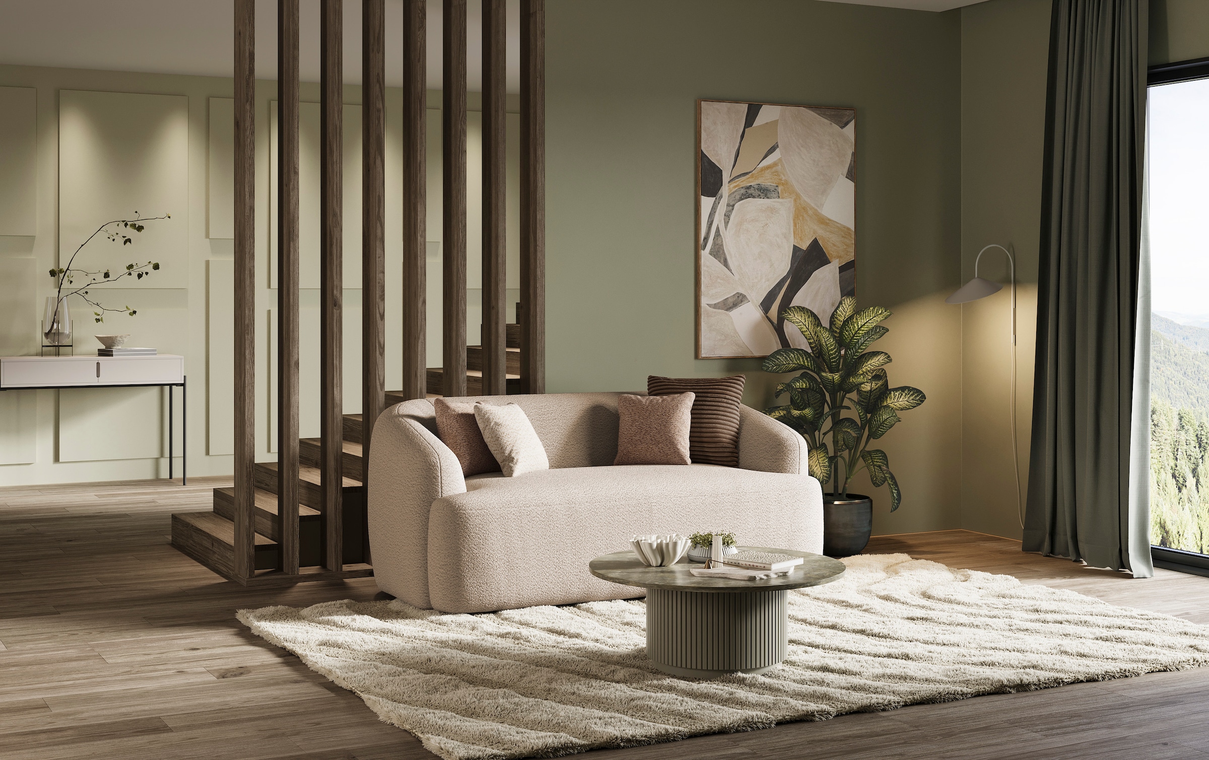INOSIGN 2-Sitzer »Nergal, Einzelsofa, organisches Design, Brite 177cm«, Modernes Design, schlichte Optik, stilvoller Blickfang im Wohnzimmer