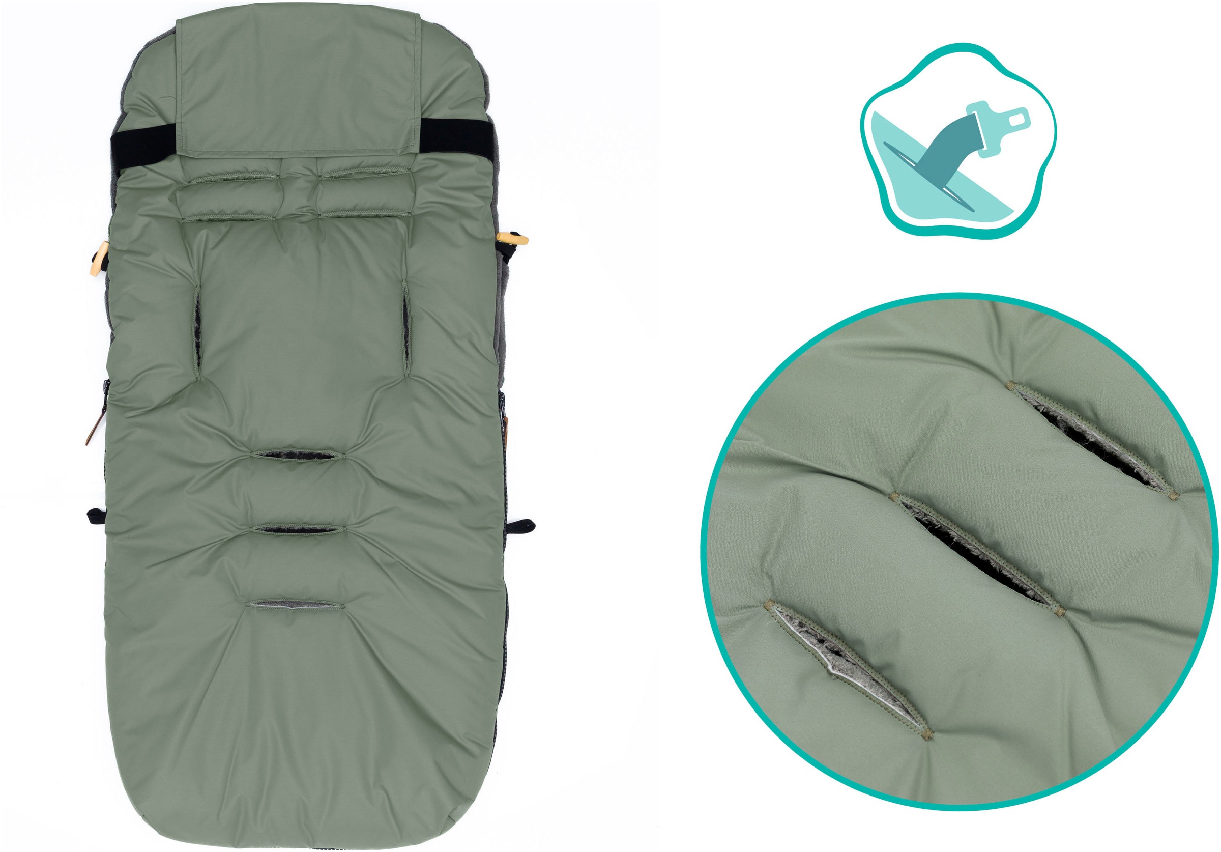 Fillikid Fußsack »Lanin Polyester Winterfußsack, salbei«