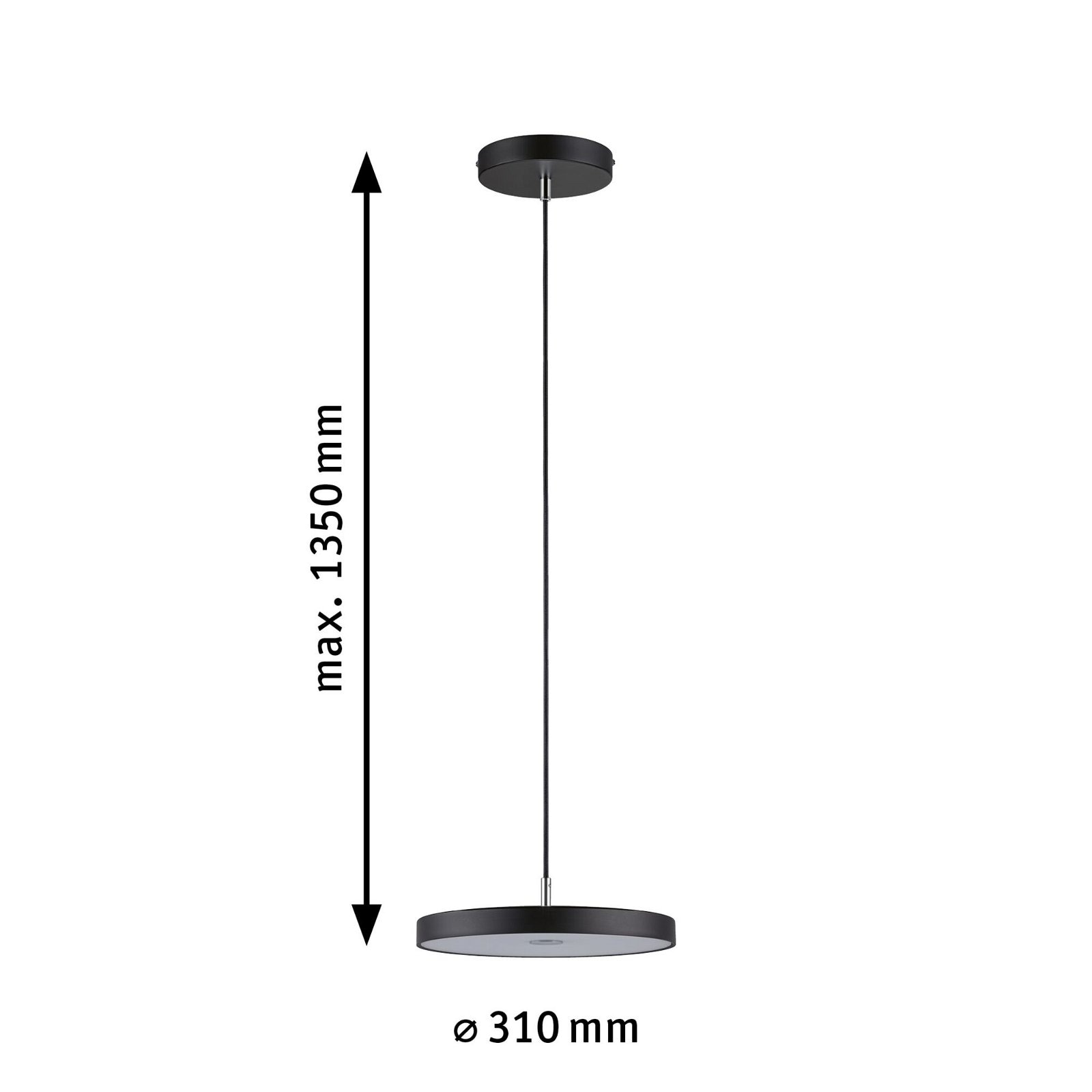 Paulmann LED Pendelleuchte »Hildor Smart Home Zigbee 20W 300 mm Schwarz 230V Metall/Kunststoff«, 1 flammig, dimmbar