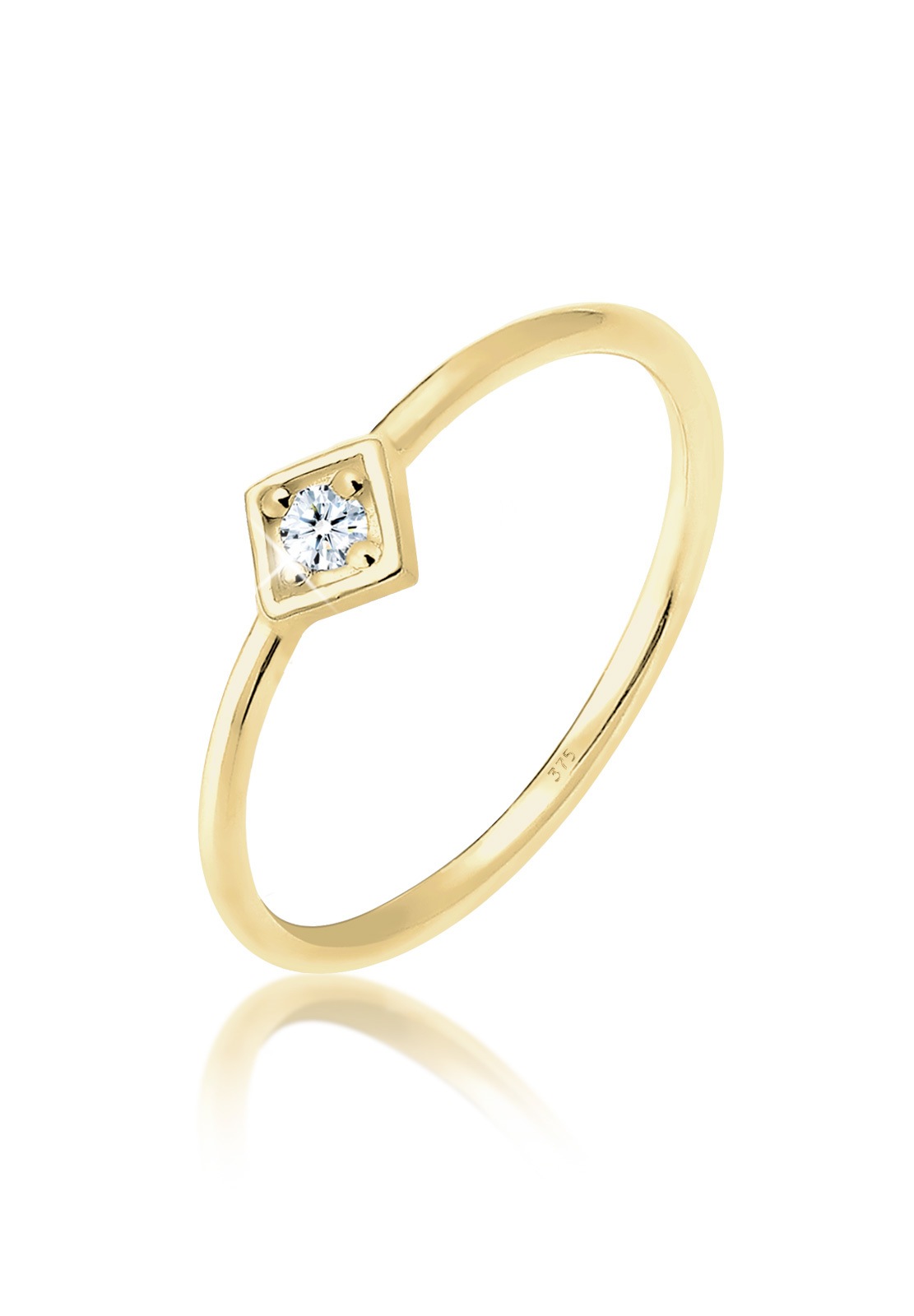 Elli Diamantring »Verlobungsring Geo Diamant (0.03 ct.) 375 Gelbgold«