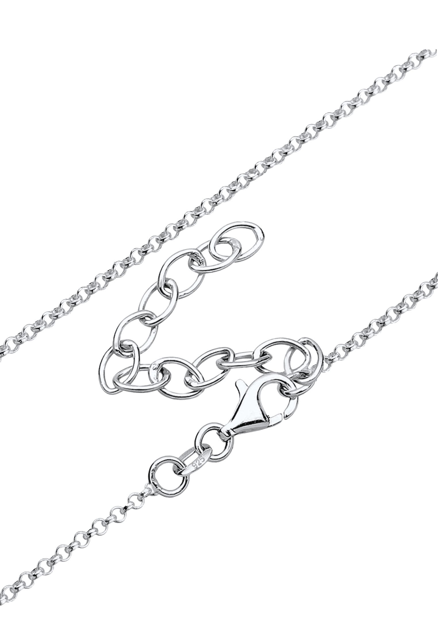 Elli Lange Kette »Halskette Hamsa Evil Eye Schutzsymbol 925 Silber, mit Kristallen von Swarovski®«
