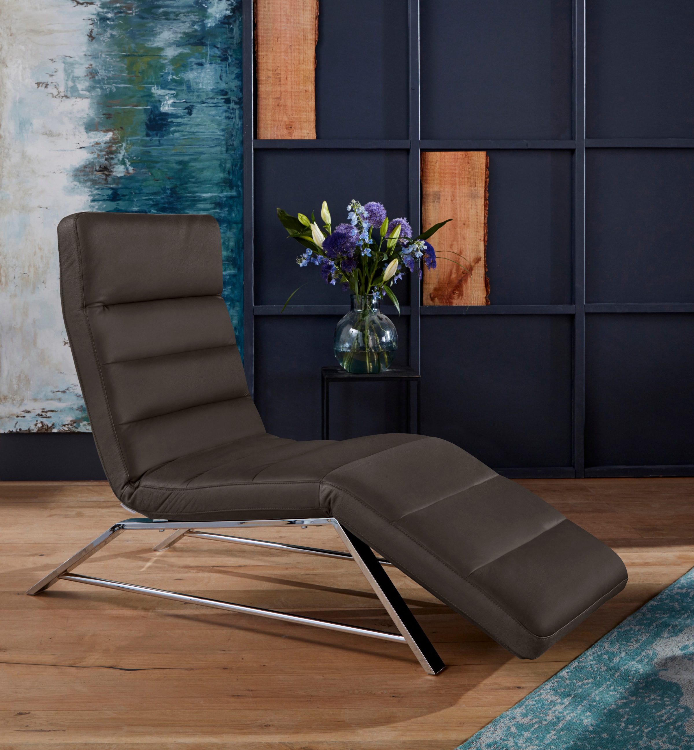 W.SCHILLIG Relaxliege »daily dreams«, Funktionsliege wahlweise mit Motor, Gestell Chrom, Breite 65 cm