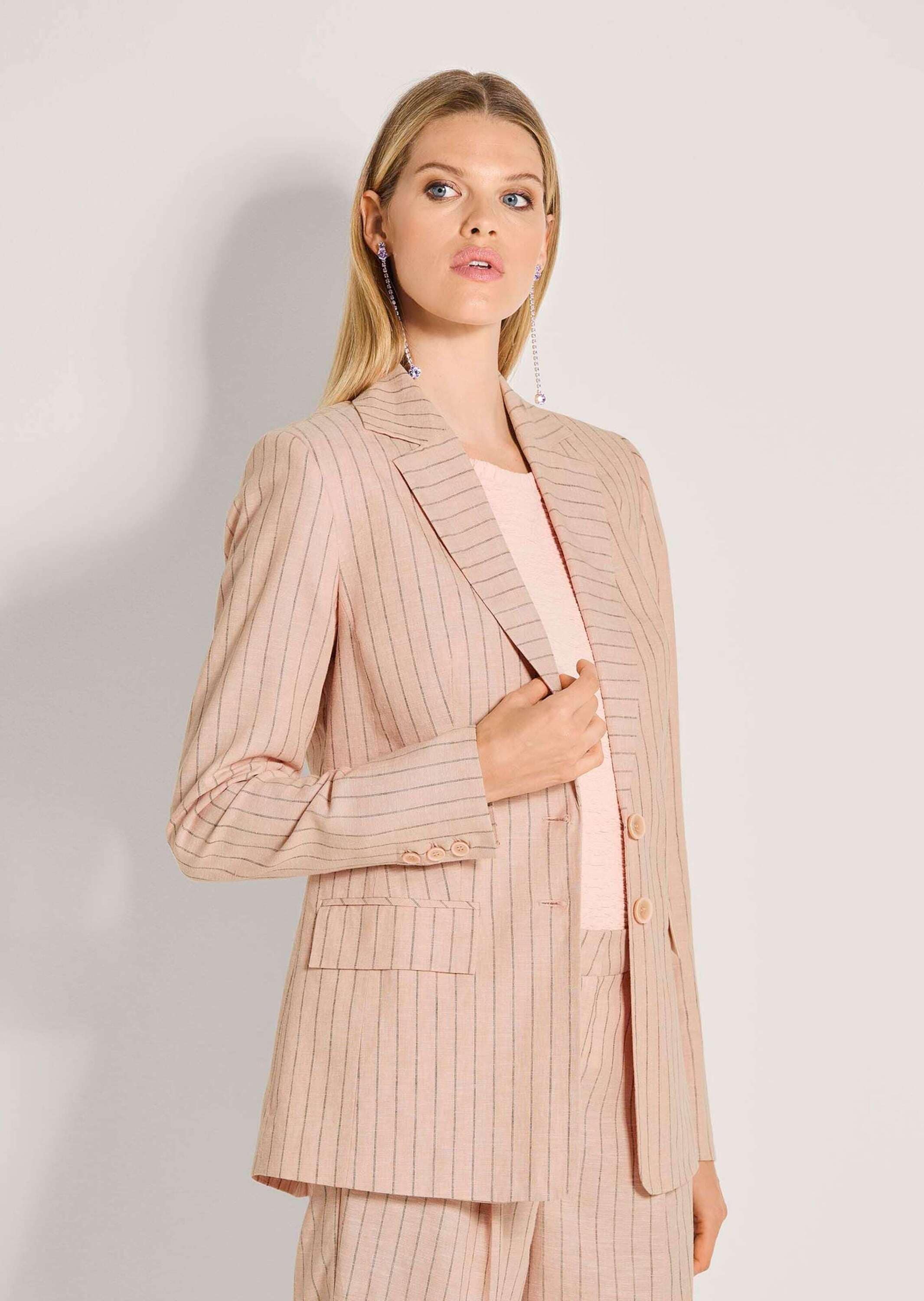 MADELEINE Jackenblazer »Blazer Eleganter Longblazer mit Nadelstreifen«