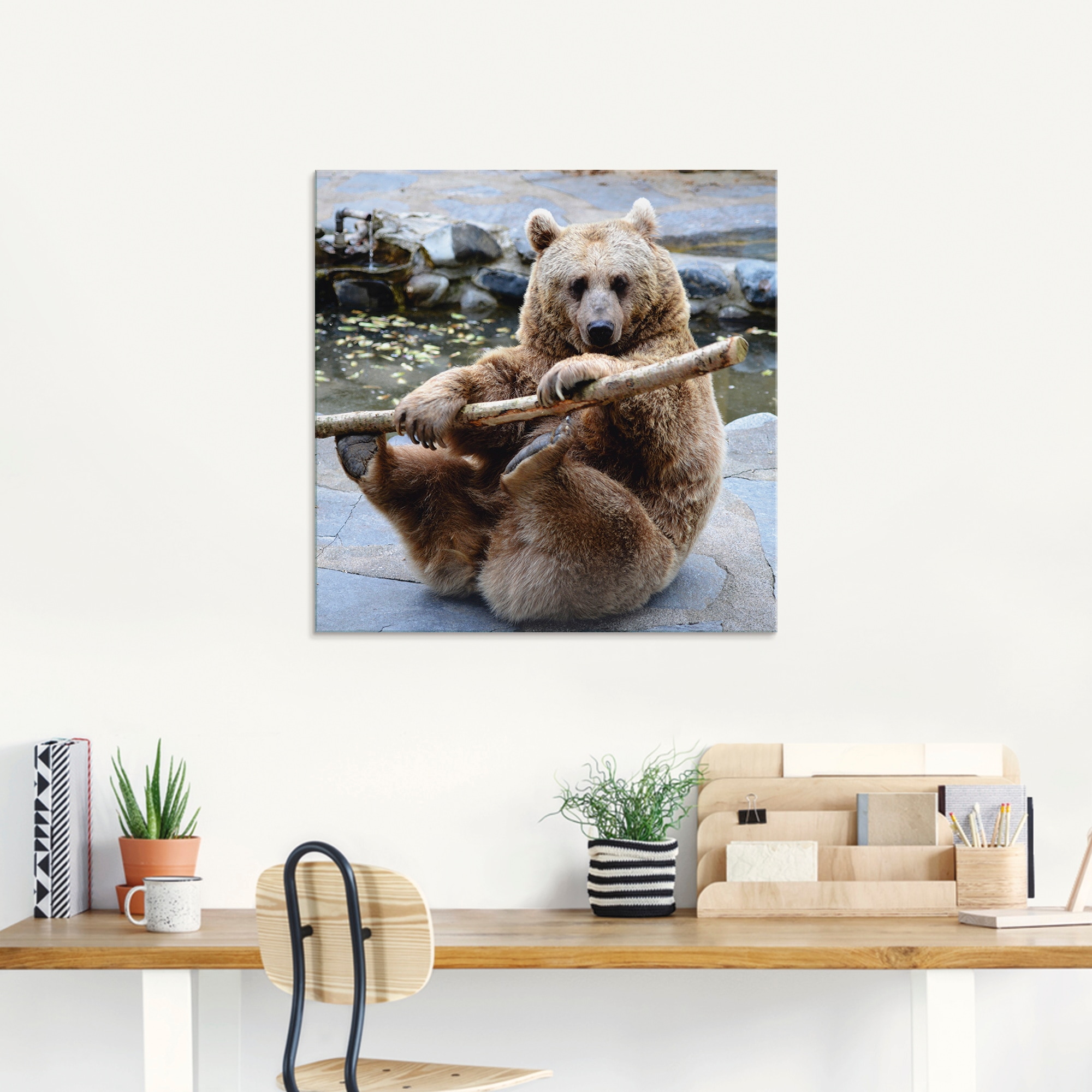 Artland Glasbild »Bär II«, Wildtiere, (1 St.), in verschiedenen Größen