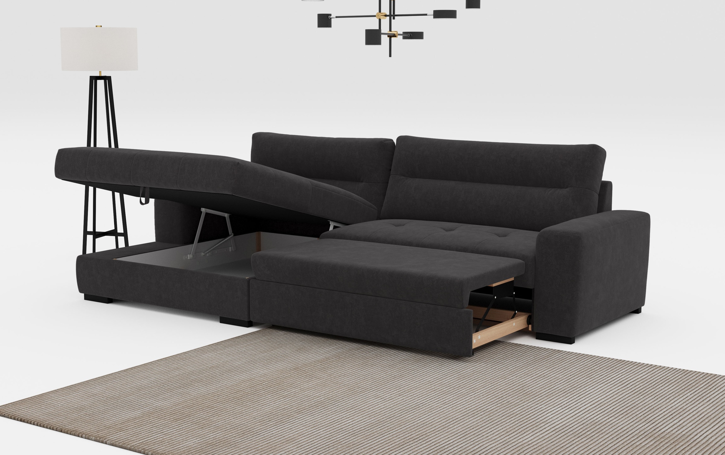 COTTA Ecksofa »Cappa L-Form«, wahlweise mit Bettfunktion & Bettkasten