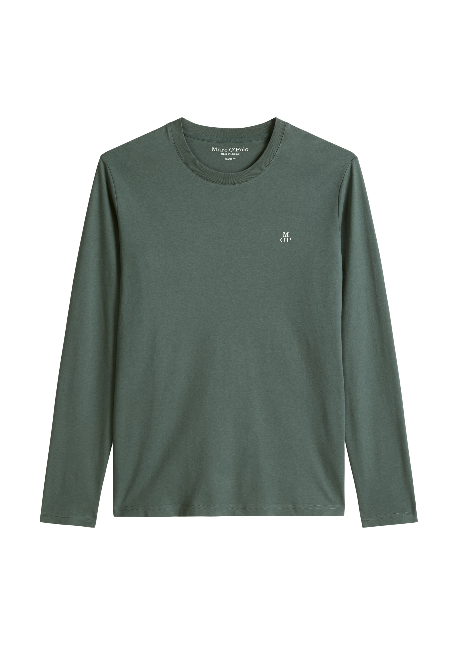 Marc O'Polo Langarmshirt mit dezentem Logo-Print vorne