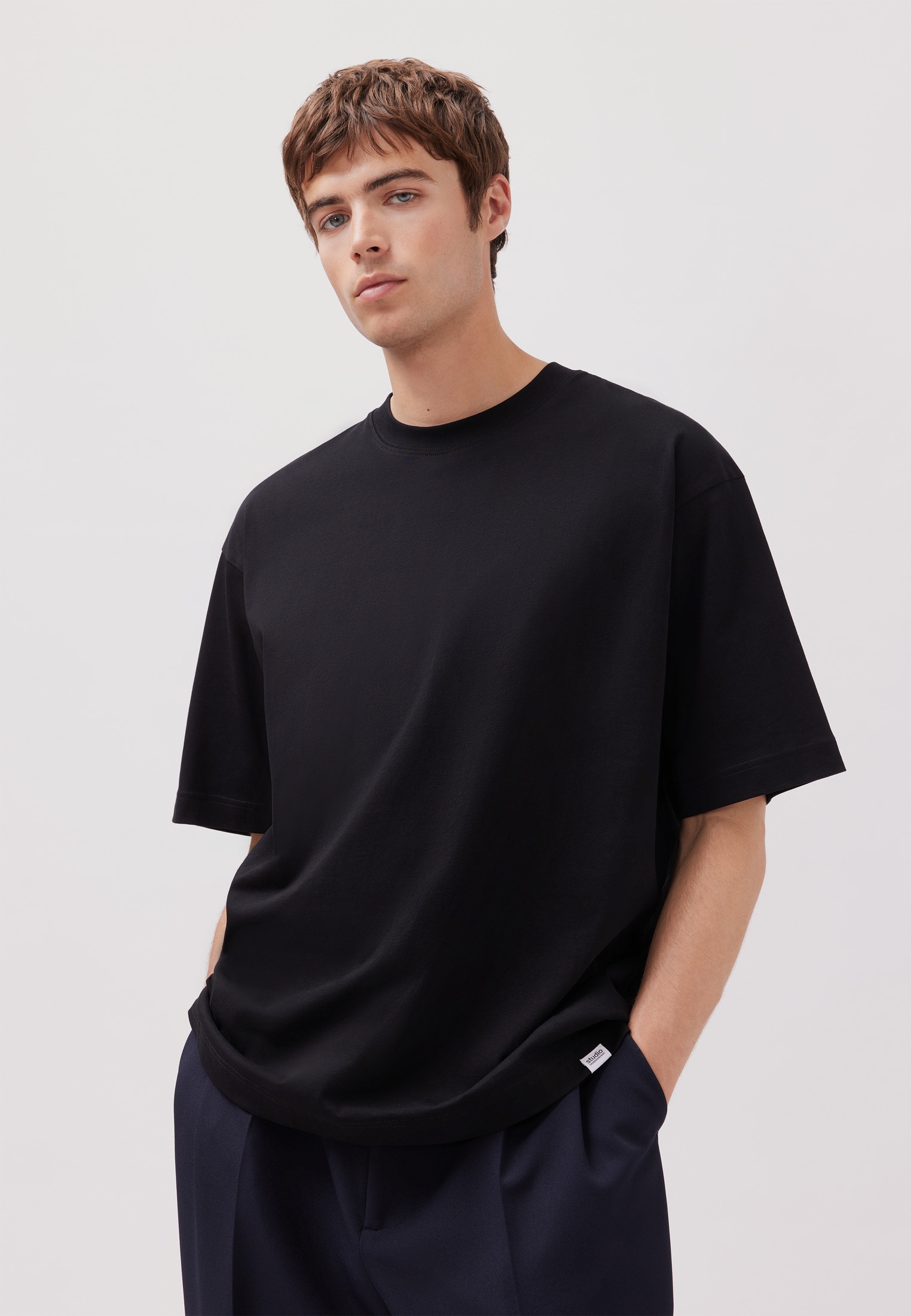 studio seidensticker T-Shirt »Studio«, 1/2 Rundhals Uni