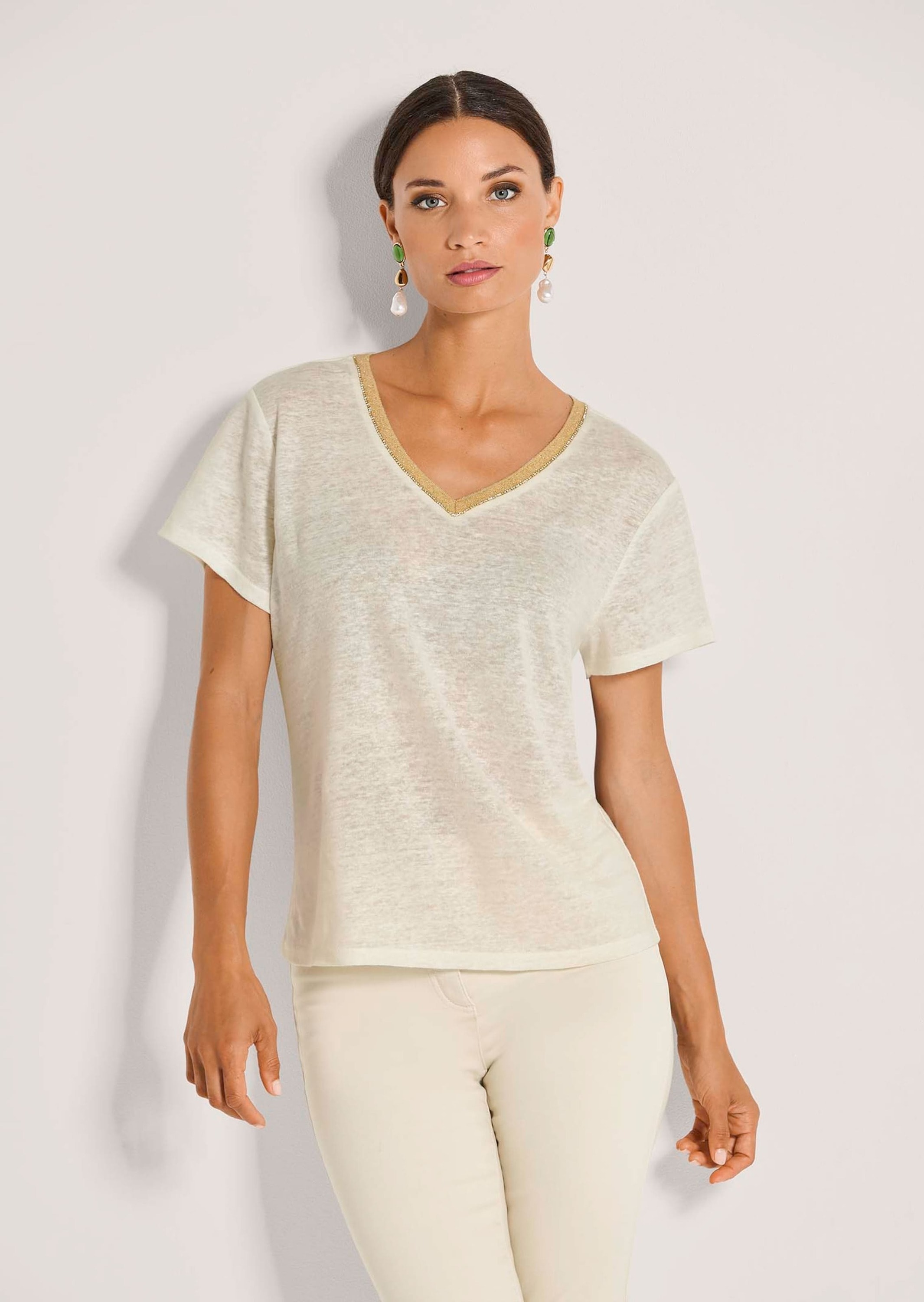 MADELEINE Kurzarmshirt »Shirt Leinenshirt«