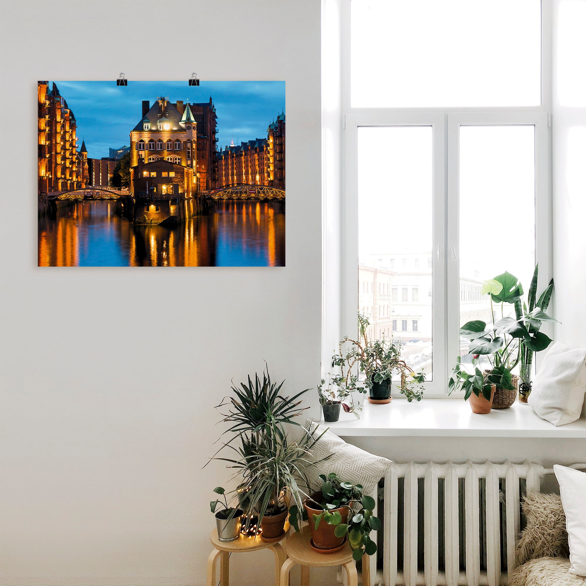 Artland Wandbild »Teil der alten Speicherstadt in Hamburg« Deutschland 1 Stk. tlg. als Leinwandbild, Poster in verschied. Größen