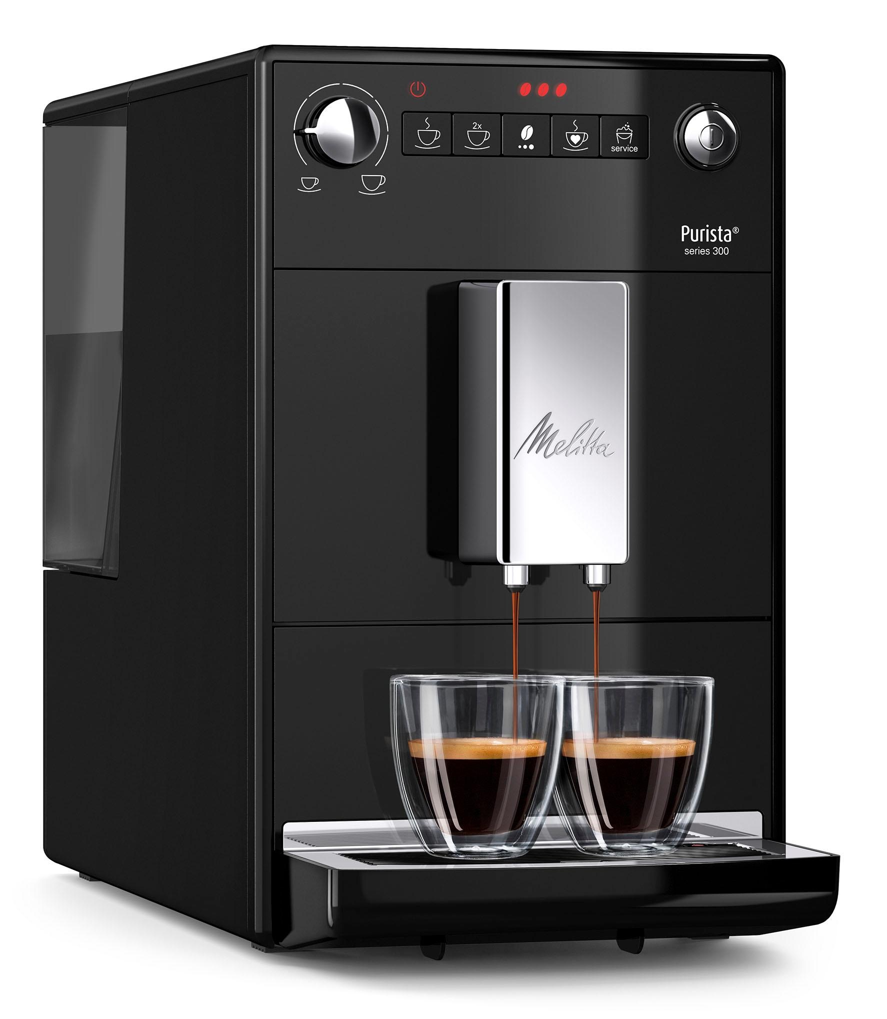 Melitta Kaffeevollautomat »Purista® F230-102, schwarz«, Lieblingskaffee-Funktion, kompakt & extra leise