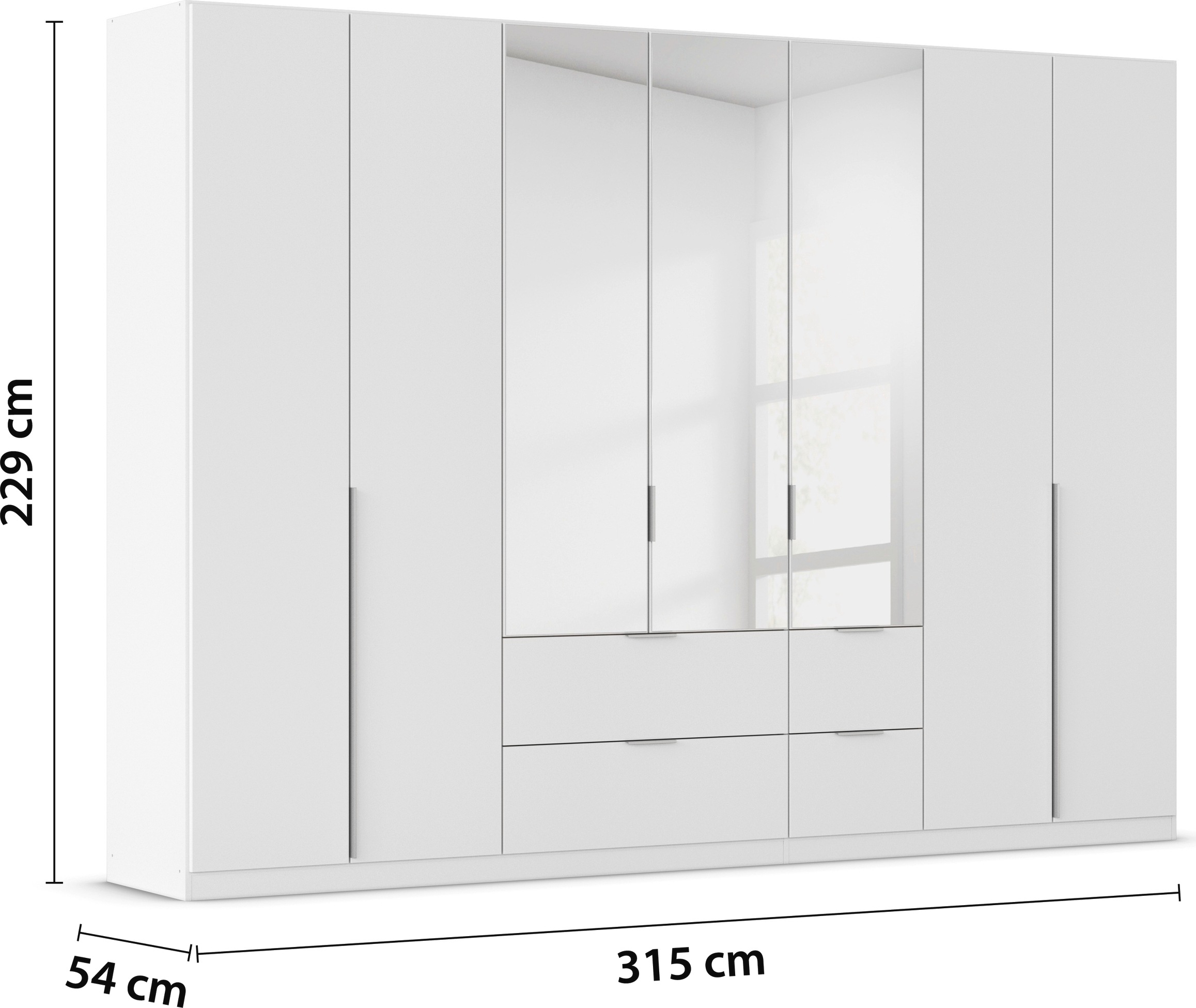 rauch Drehtürenschrank »Kleiderschrank Schrank Garderobe AGORDO mit Dekor- oder Hochglanzfront«, (in zwei Griff-Farben, Breiten 91-360 cm), mit Außenschubkästen, in 7 Breiten und 2 Höhen MADE IN GERMANY