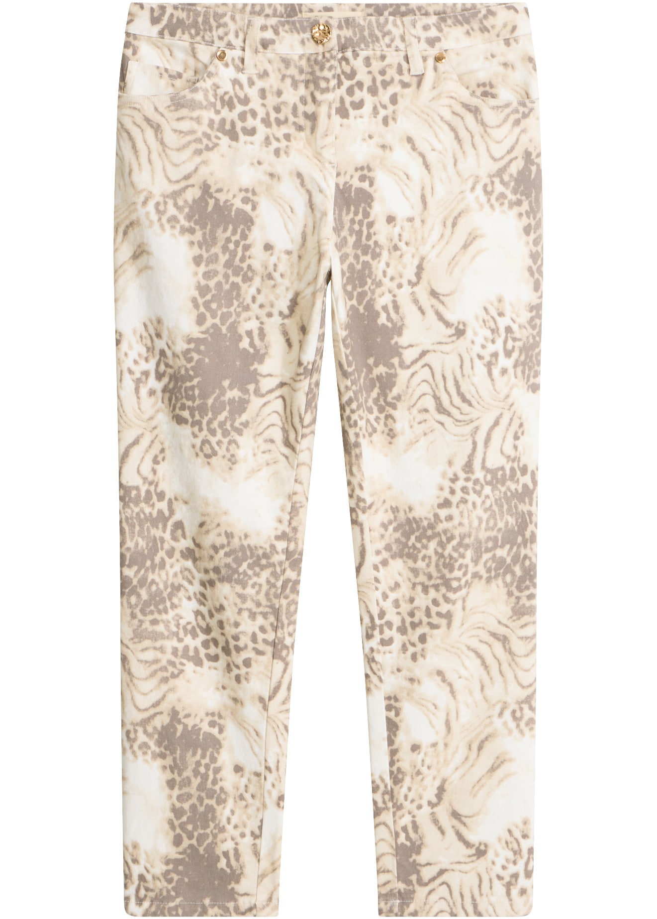 bonprix 7/8-Hose  Slim Fit Passform, 7/8-Länge, Five-Pocket-Design, mit Gürtelschlaufen