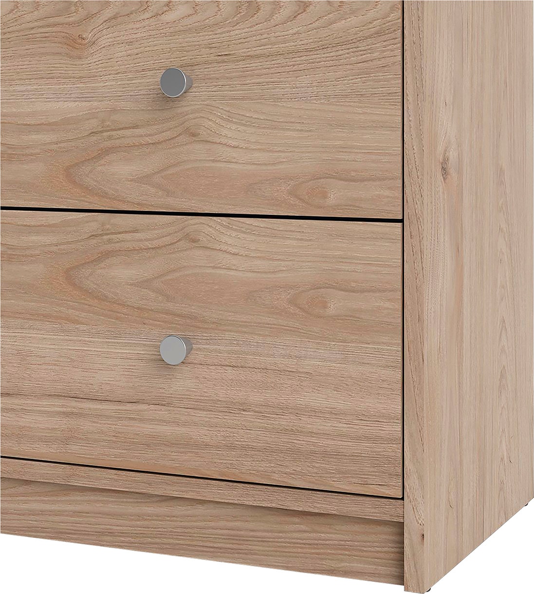 Home affaire Sideboard »May, Aufbewahrung, Schubkastenkommode, Stauraum, Scandi-stil«, Mit 6 Schubladen, Knopfgriffen, mehrere farben, T: 30 x B: 143 cm